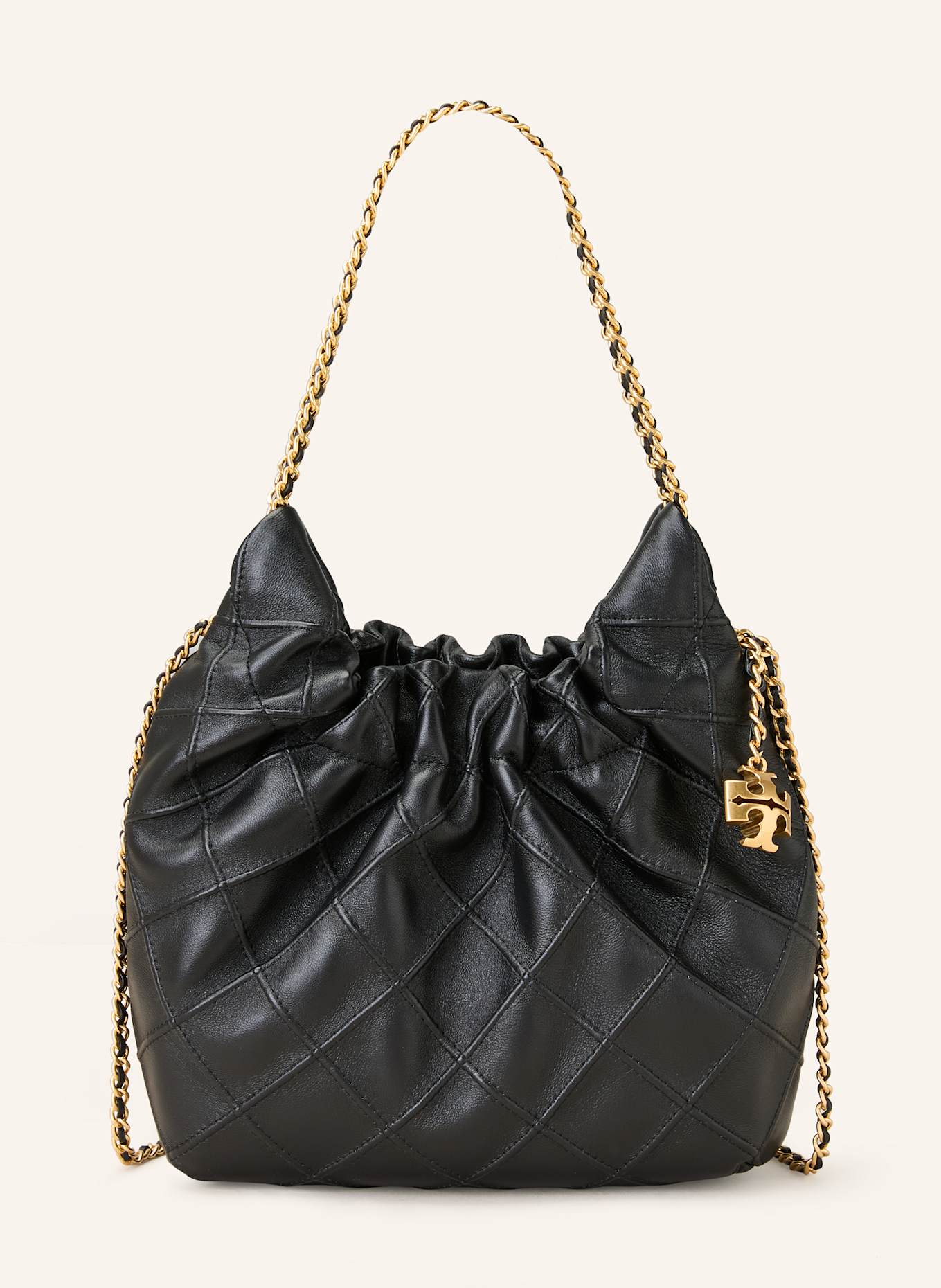 TORY BURCH Beuteltasche FLEMING: SCHWARZ