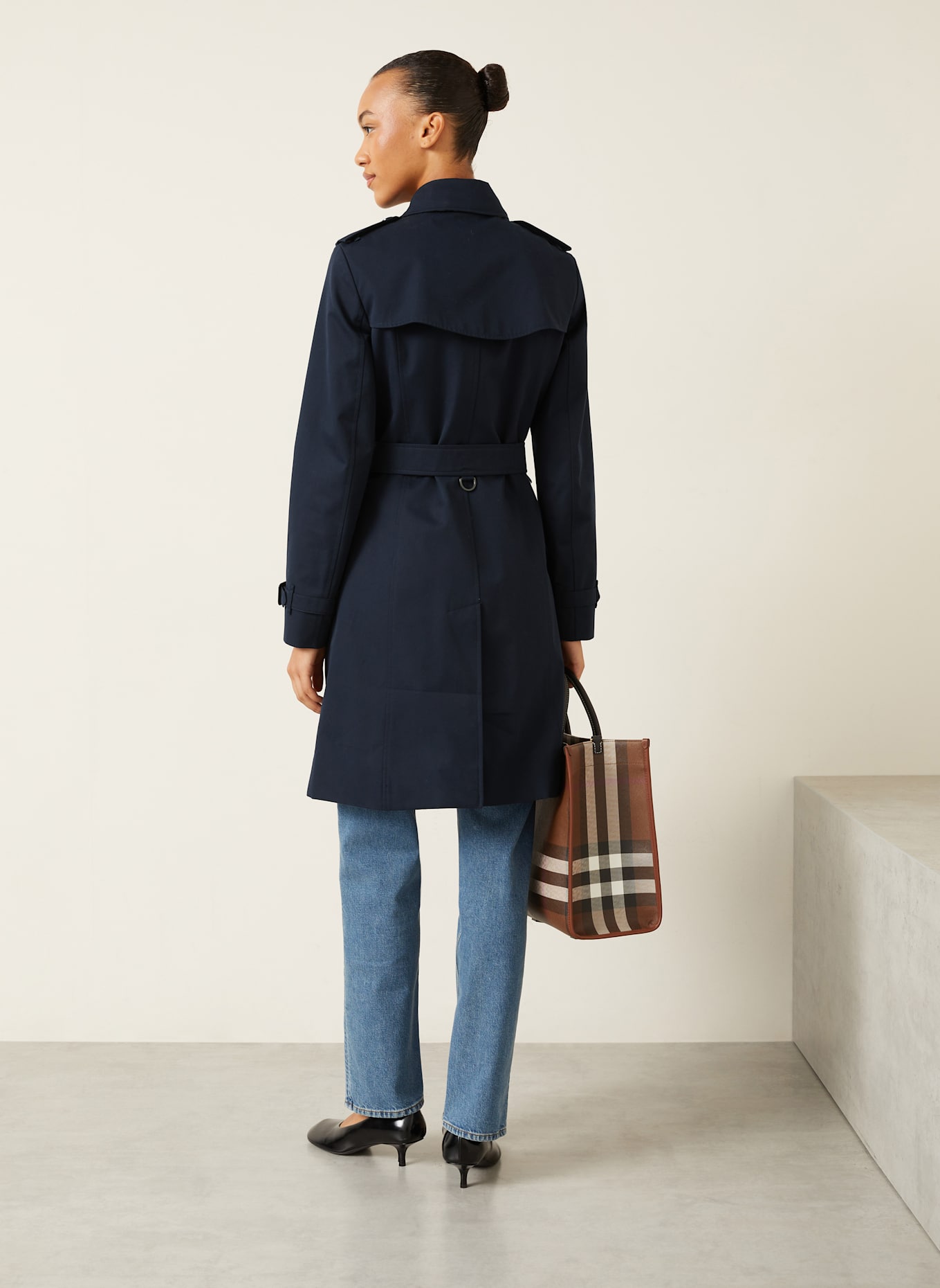 BURBERRY Trench coat: DARK BLUE