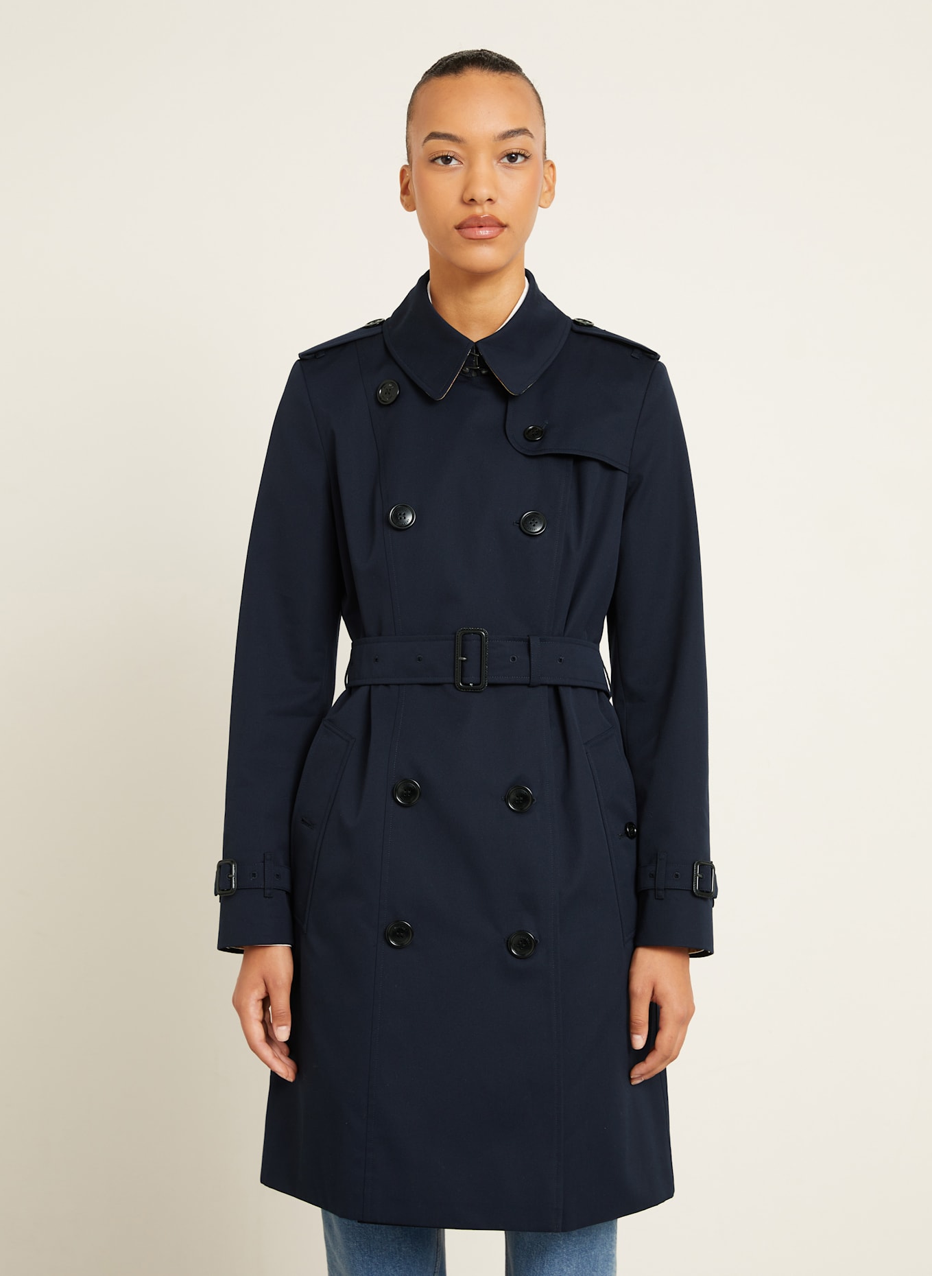 BURBERRY Trench coat: DARK BLUE