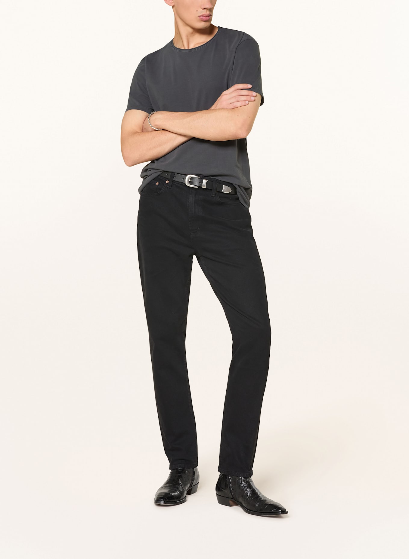 ALLSAINTS T-Shirt BODEGA: DUNKELGRAU