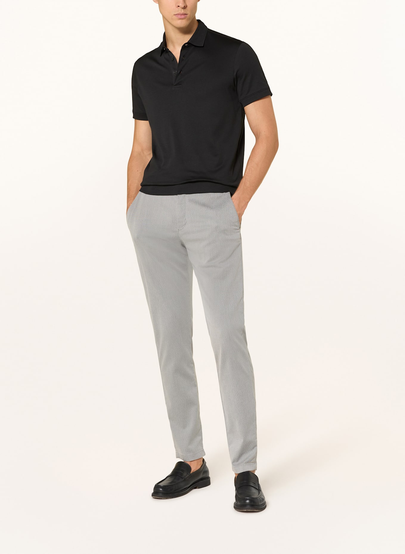 RAGMAN Koszulka polo z dżerseju: CZARNY