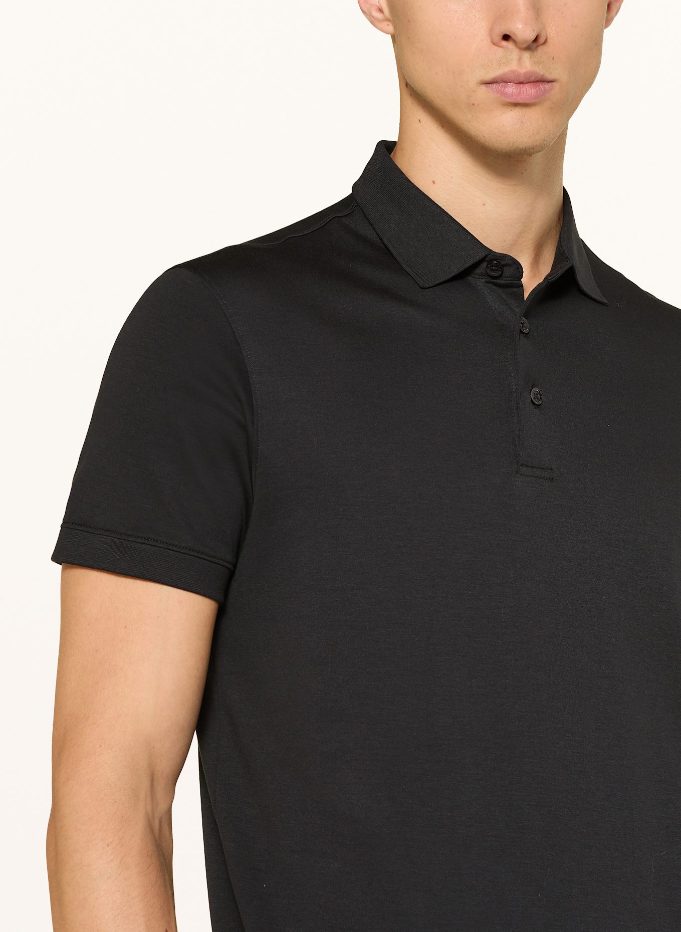 RAGMAN Koszulka polo z dżerseju: CZARNY