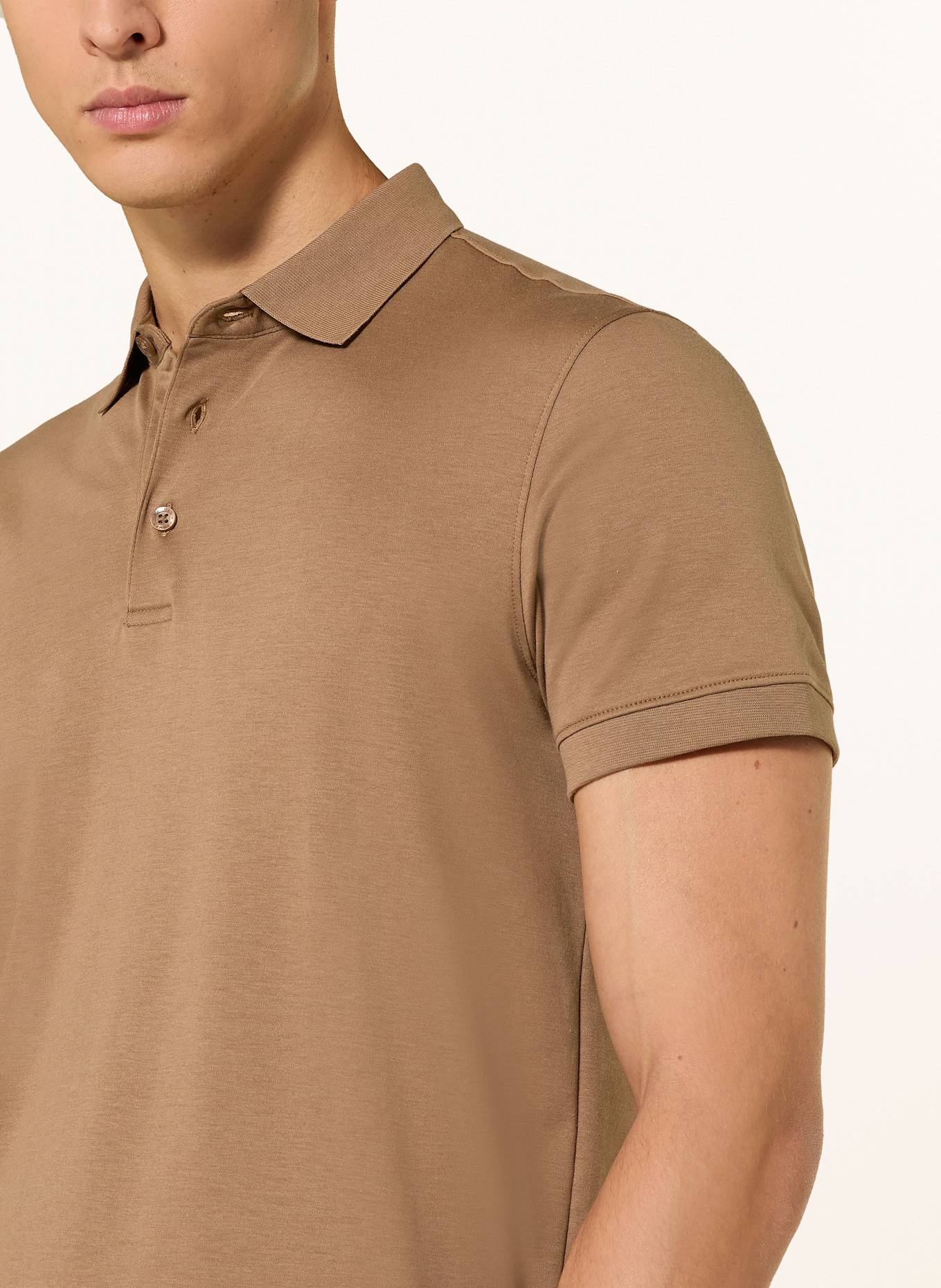 RAGMAN Jersey-Poloshirt: BRAUN