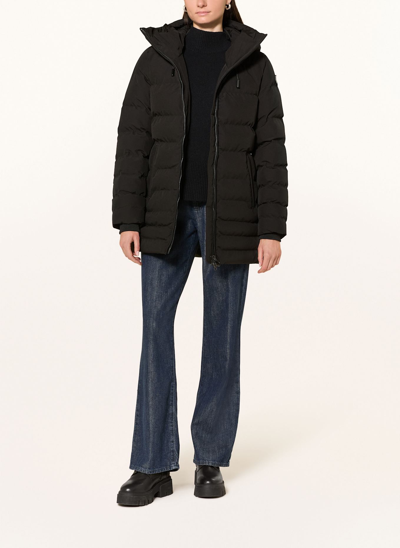 WELLENSTEYN Steppjacke CORDOBA mit DUPONT™ SORONA®-Isolierung: SCHWARZ