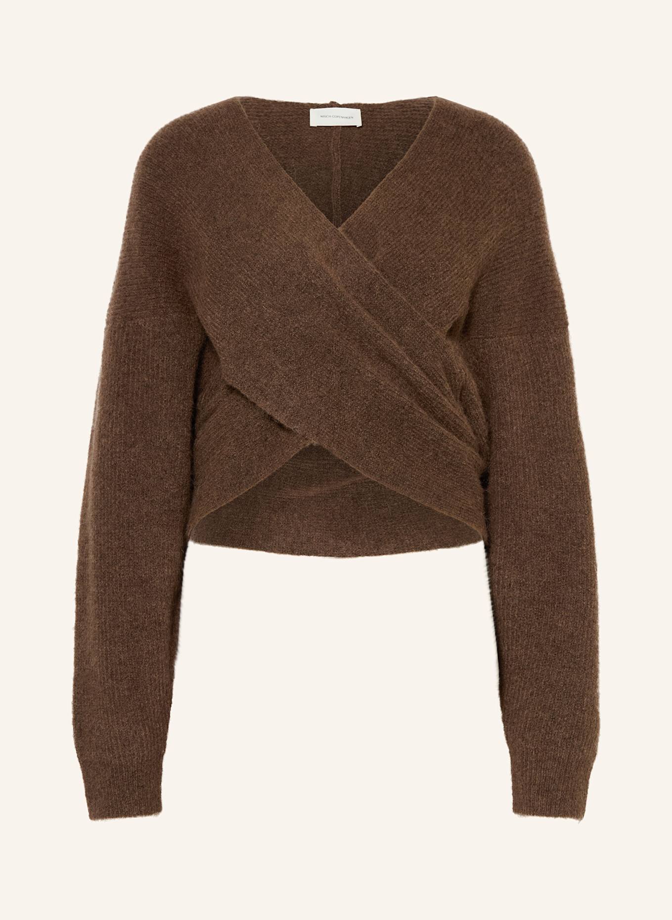 MSCH COPENHAGEN Pullover MSCHZINELLE HOPE in Wickeloptik: BRAUN