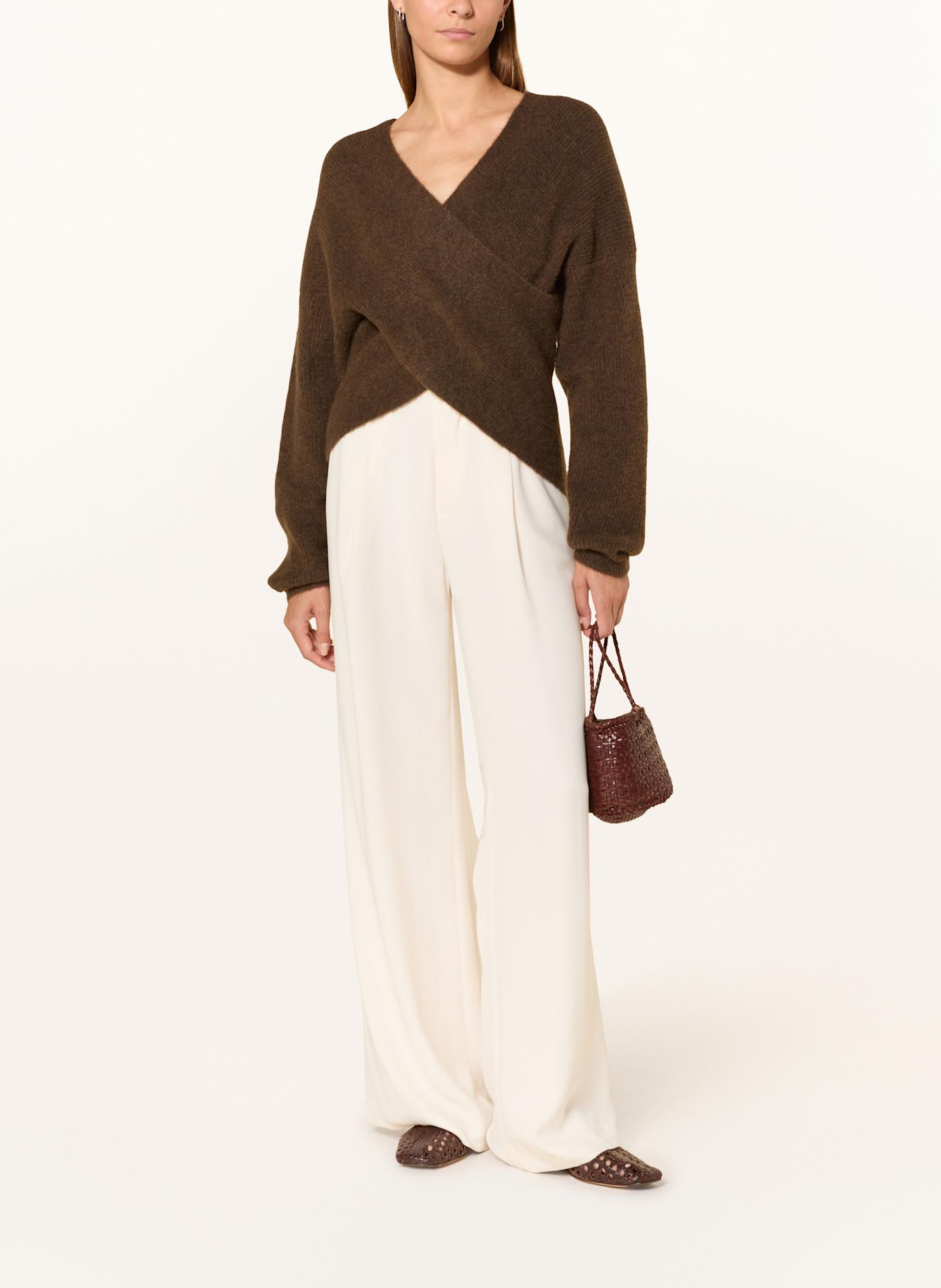 MSCH COPENHAGEN Pullover MSCHZINELLE HOPE in Wickeloptik: BRAUN