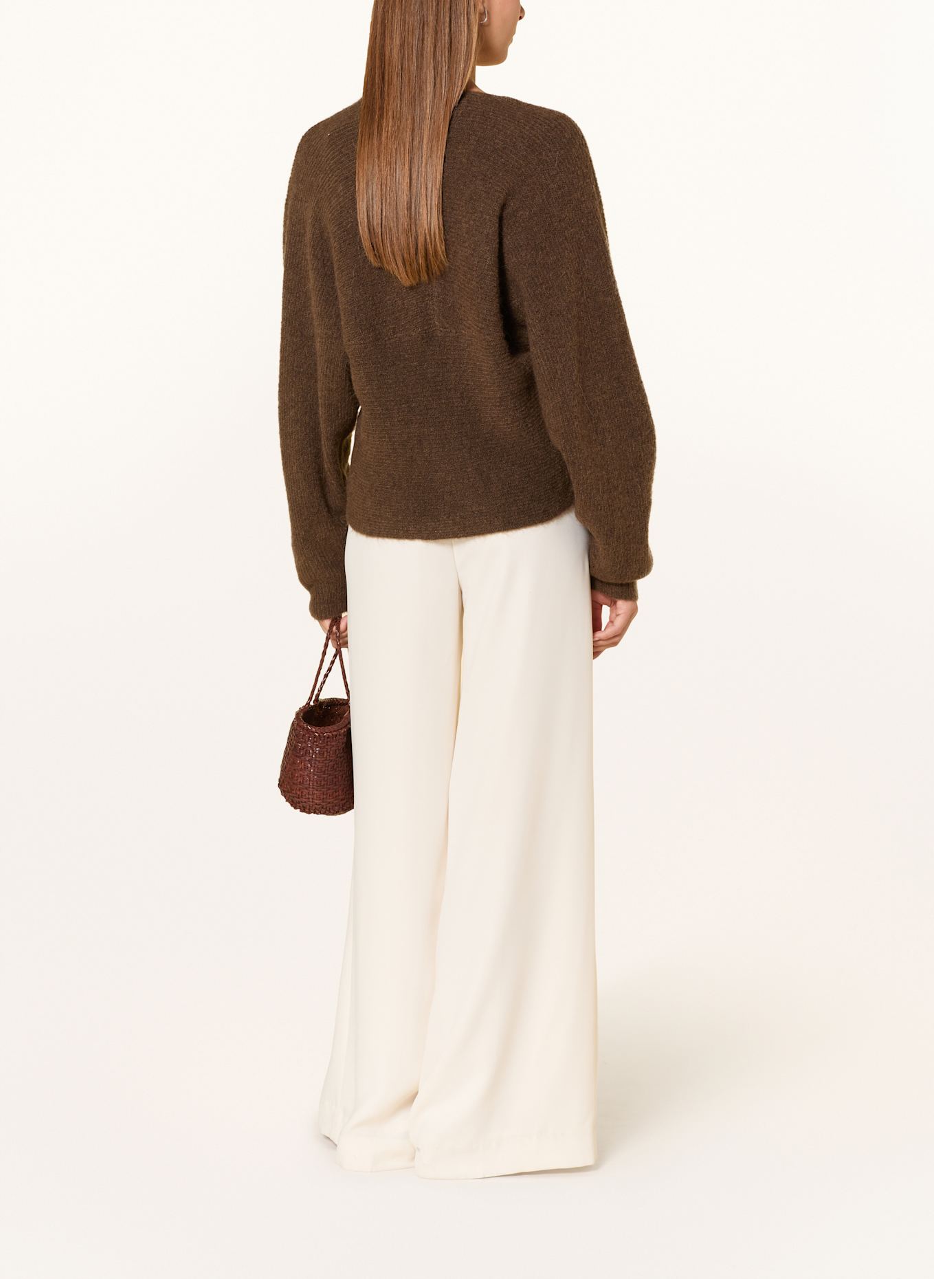 MSCH COPENHAGEN Pullover MSCHZINELLE HOPE in Wickeloptik: BRAUN