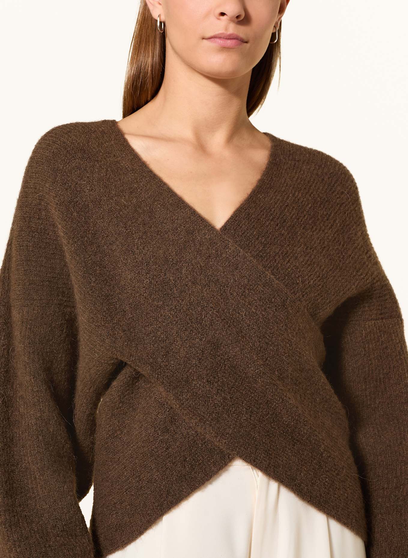 MSCH COPENHAGEN Pullover MSCHZINELLE HOPE in Wickeloptik: BRAUN