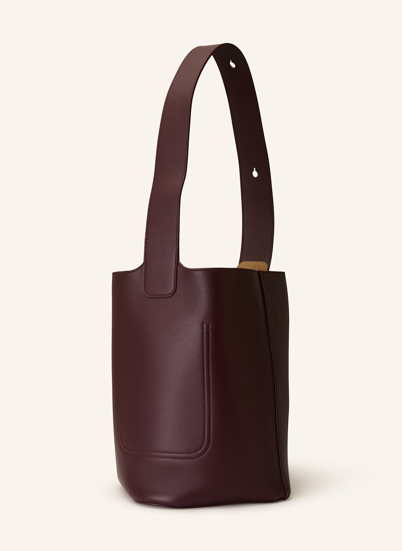 LOEWE Handtasche PEBBLE BUCKET MEDIUM: DUNKELROT