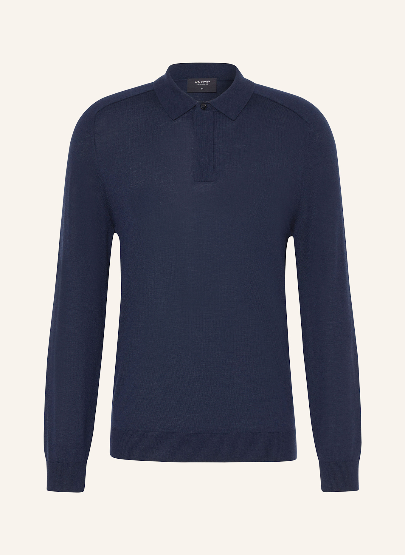 OLYMP SIGNATURE Strick-Poloshirt tailored fit: DUNKELBLAU
