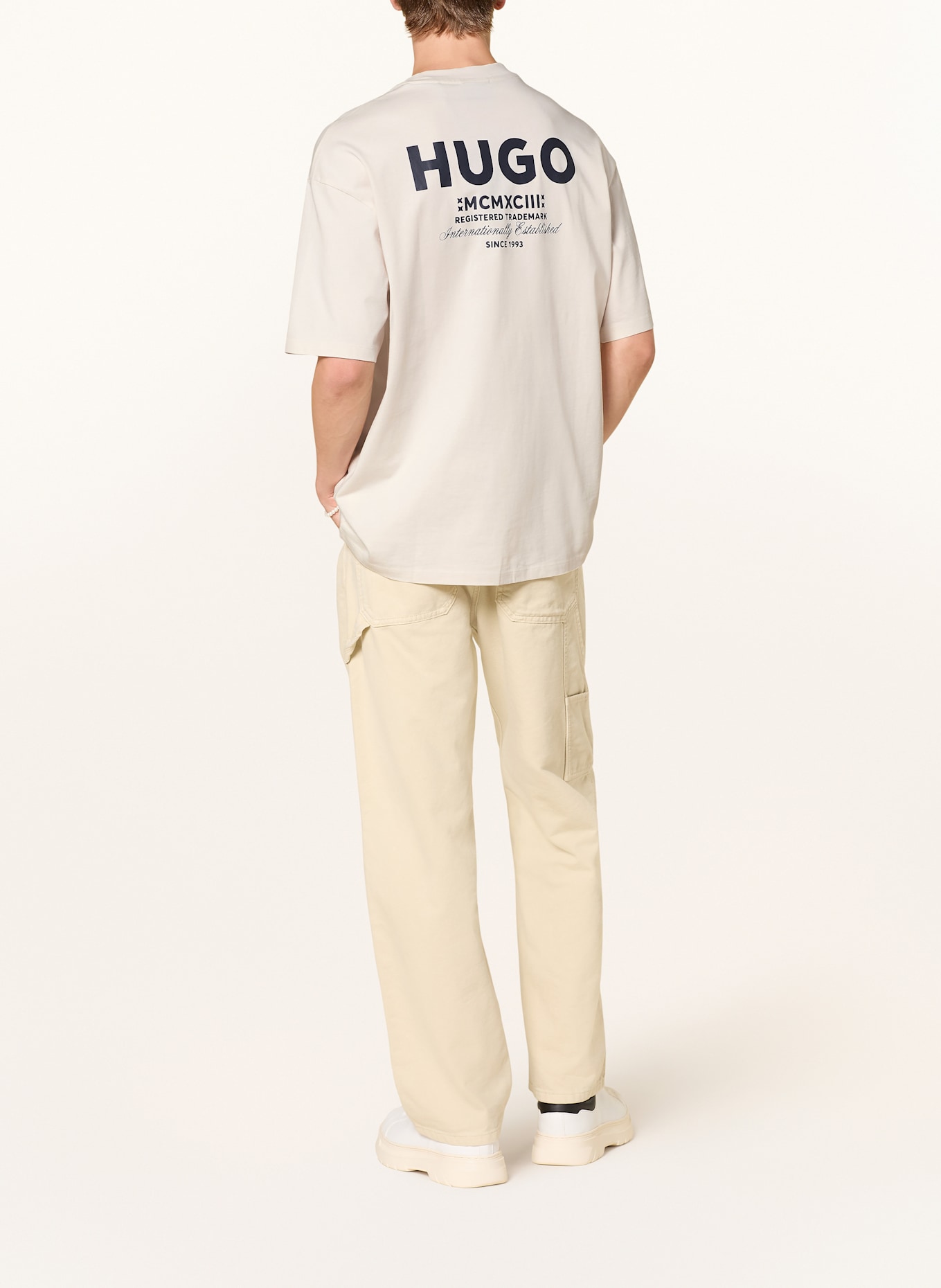 HUGO BLUE T-shirt NALONO: ECRU