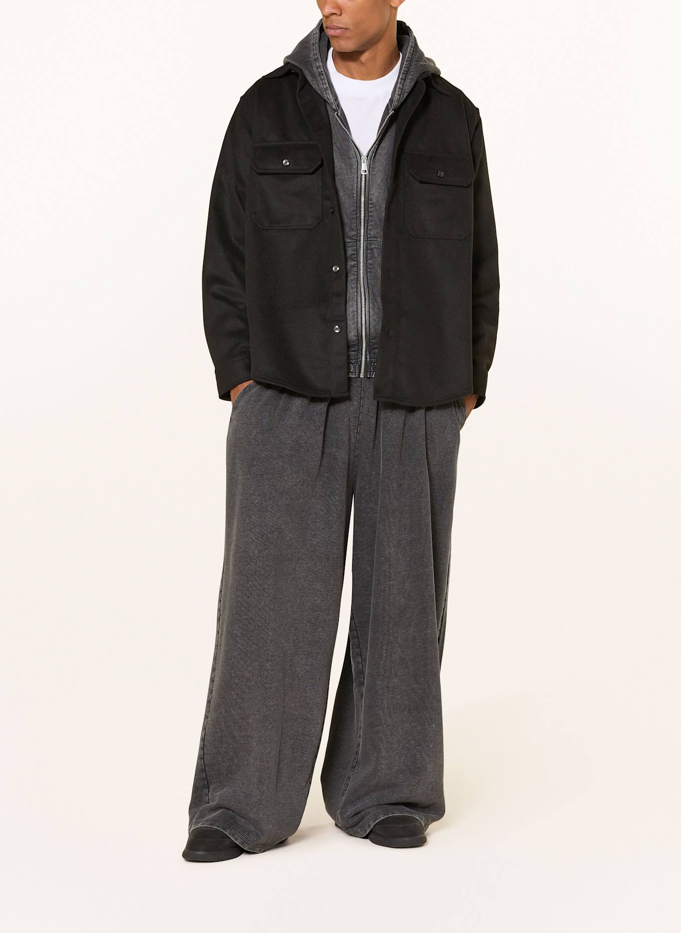 HUGO BLUE Overshirt EBOLT: BLACK