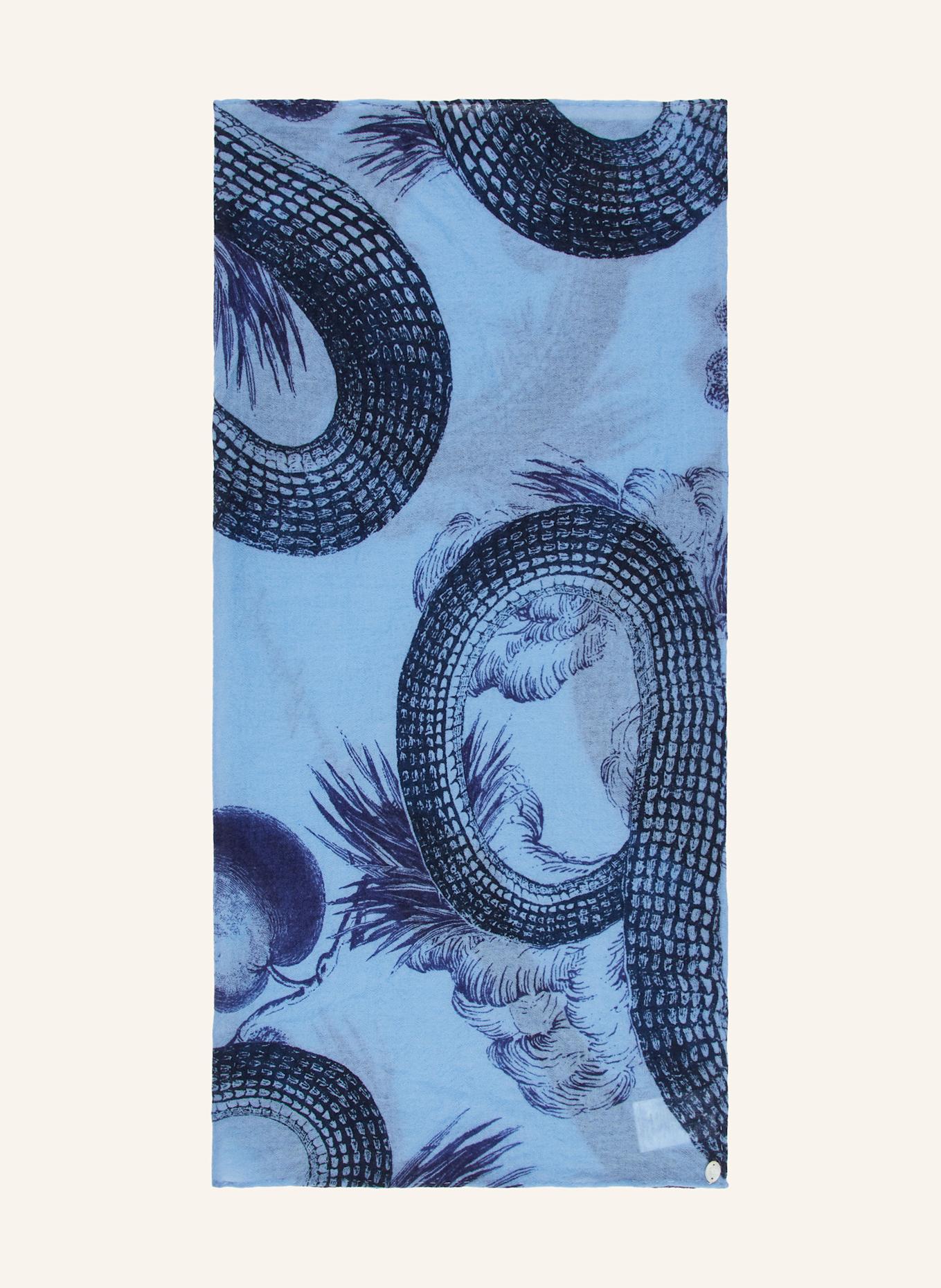 friendly hunting Cashmere-Tuch FELTED GARDEN OF EDEN: BLAU / HELLBLAU