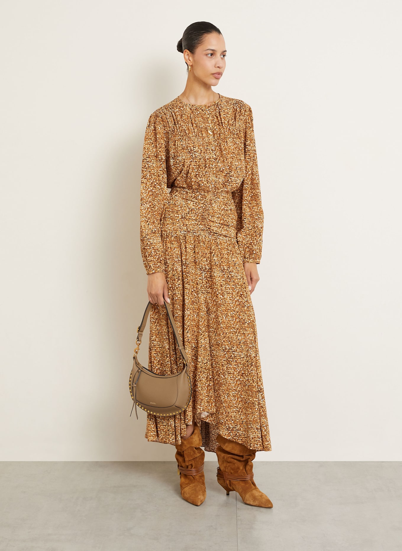 ISABEL MARANT Schultertasche OSKAN MOON: KHAKI