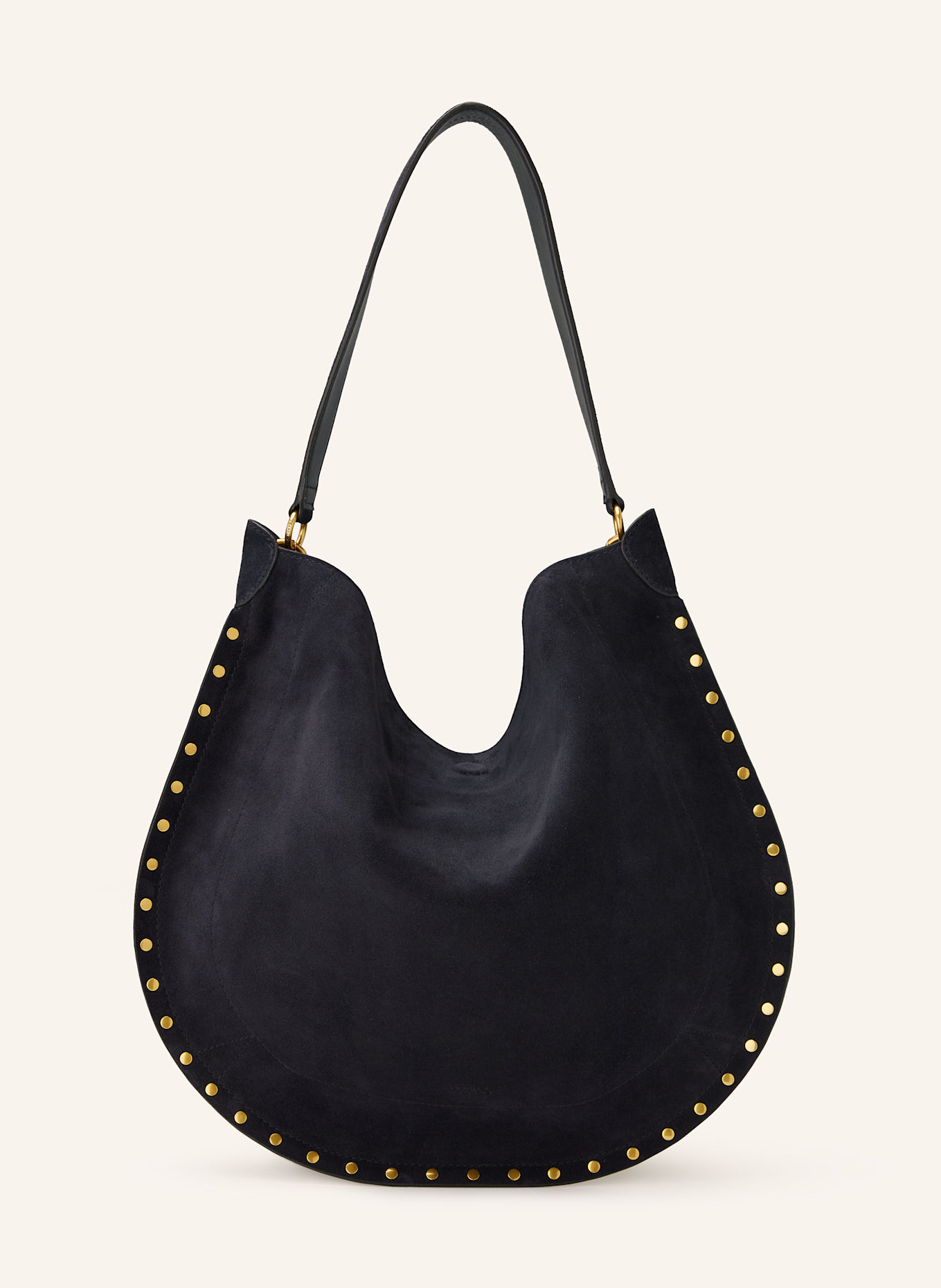 ISABEL MARANT Shopper OSKAN mit Pouch und Nieten: SCHWARZ