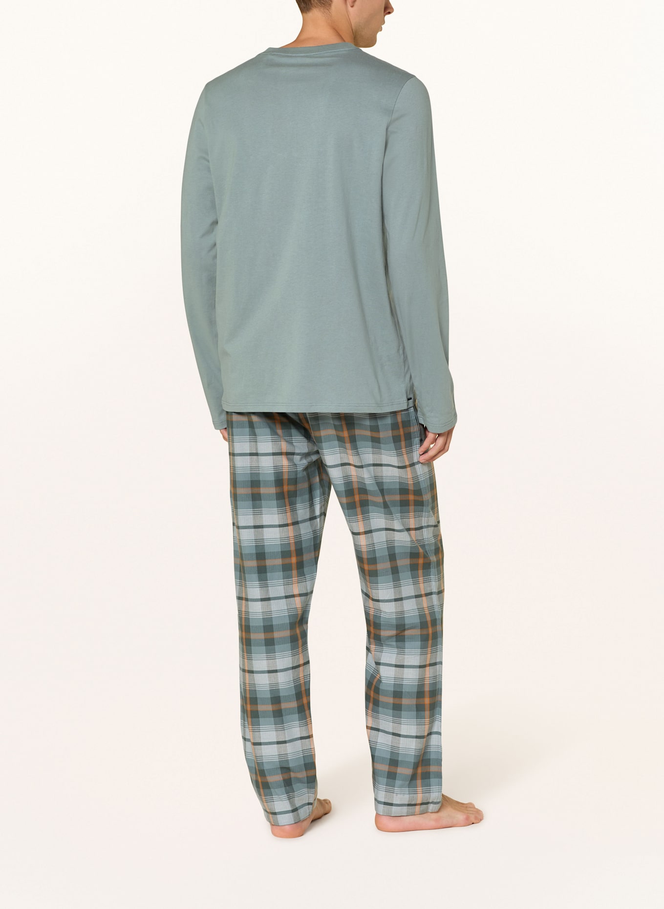 SCHIESSER Schlafshirt MIX+RELAX: DUNKELGRÜN