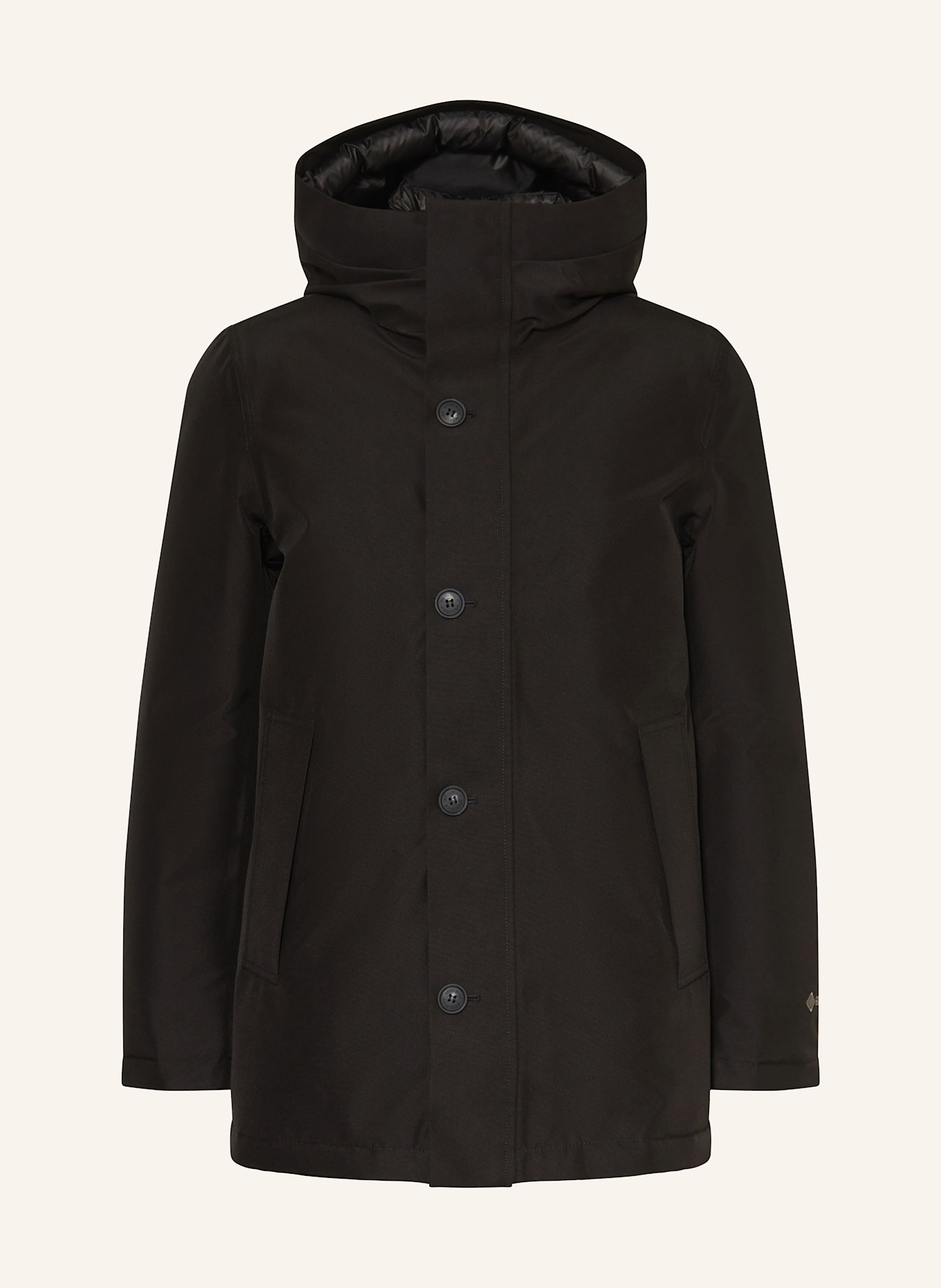 WOOLRICH Down parka: BLACK