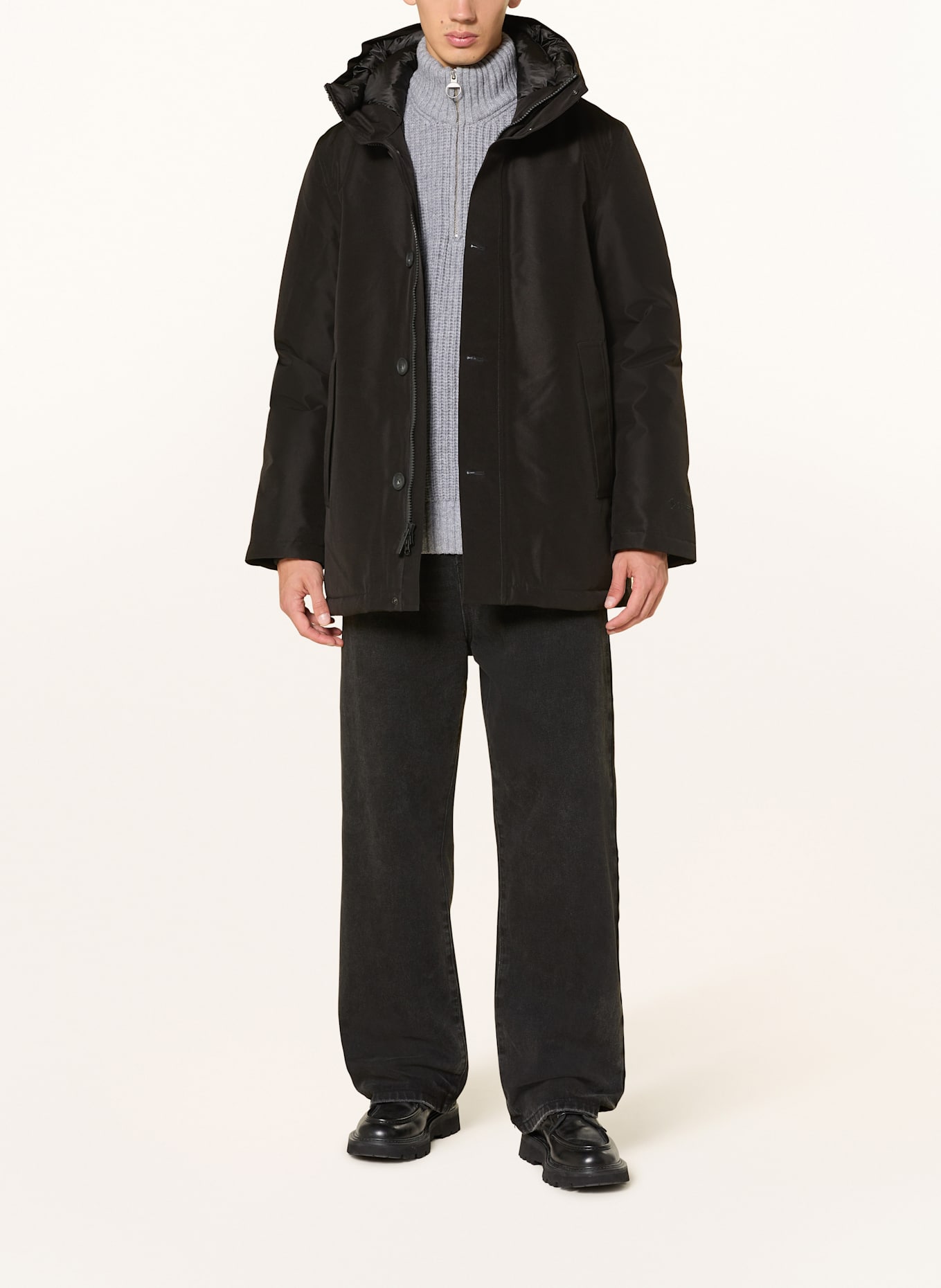 WOOLRICH Down parka: BLACK