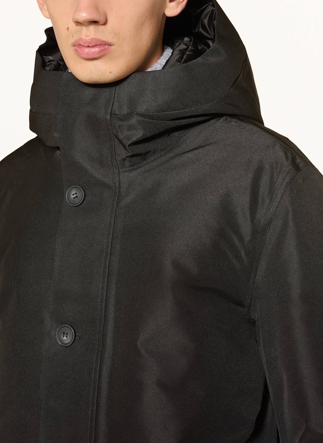 WOOLRICH Down parka: BLACK