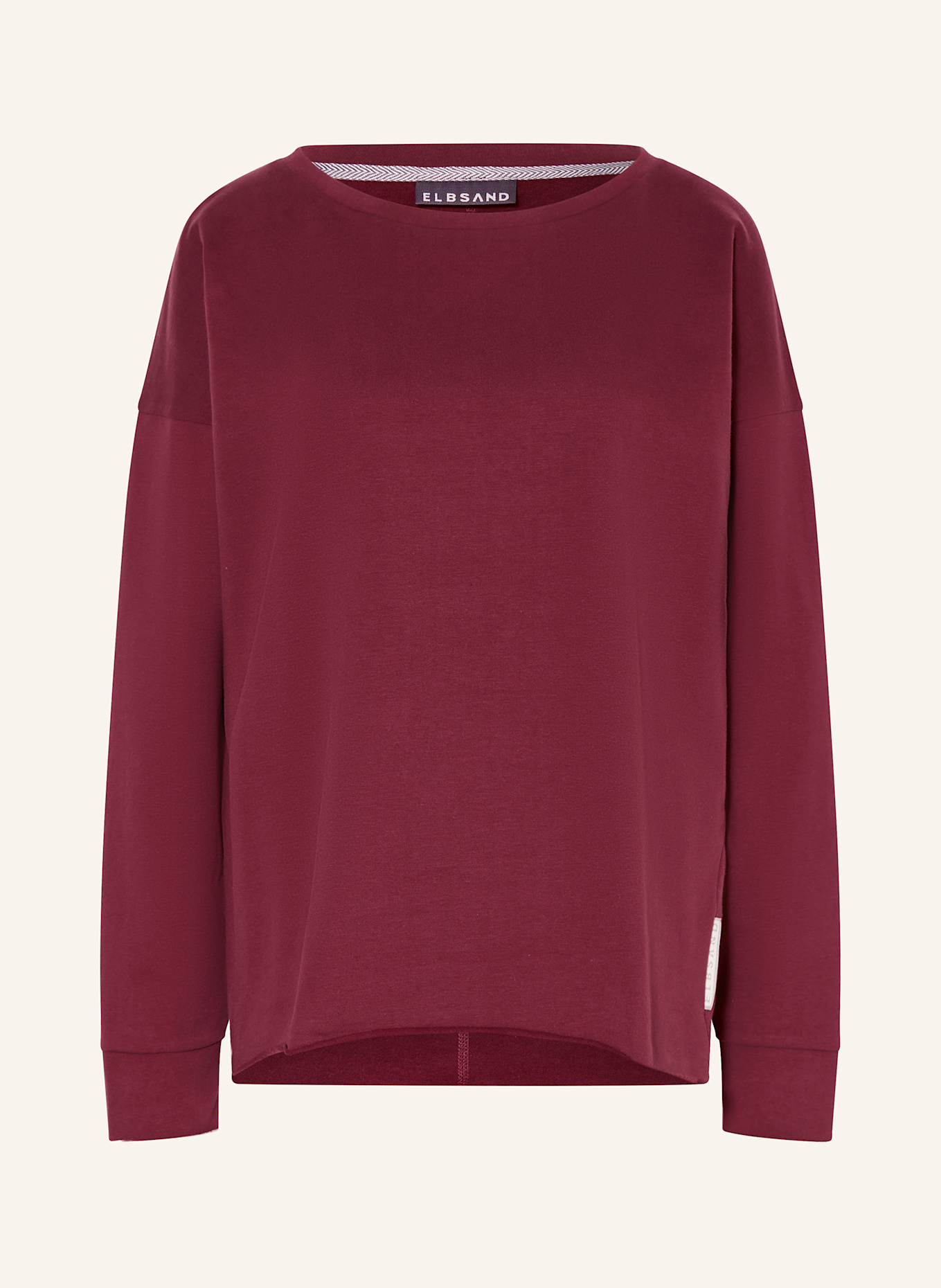 ELBSAND Sweatshirt RIANE: DUNKELROT