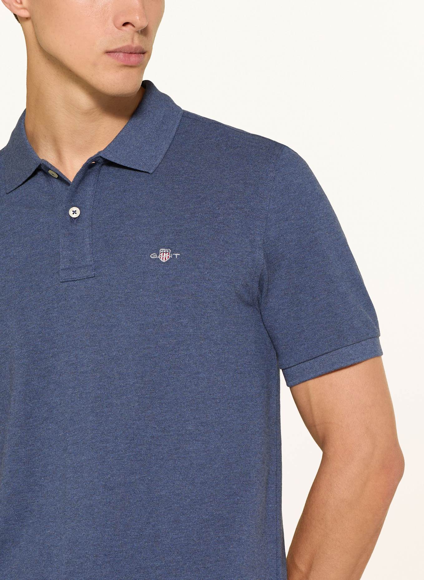 GANT Piqué-Poloshirt: DUNKELBLAU