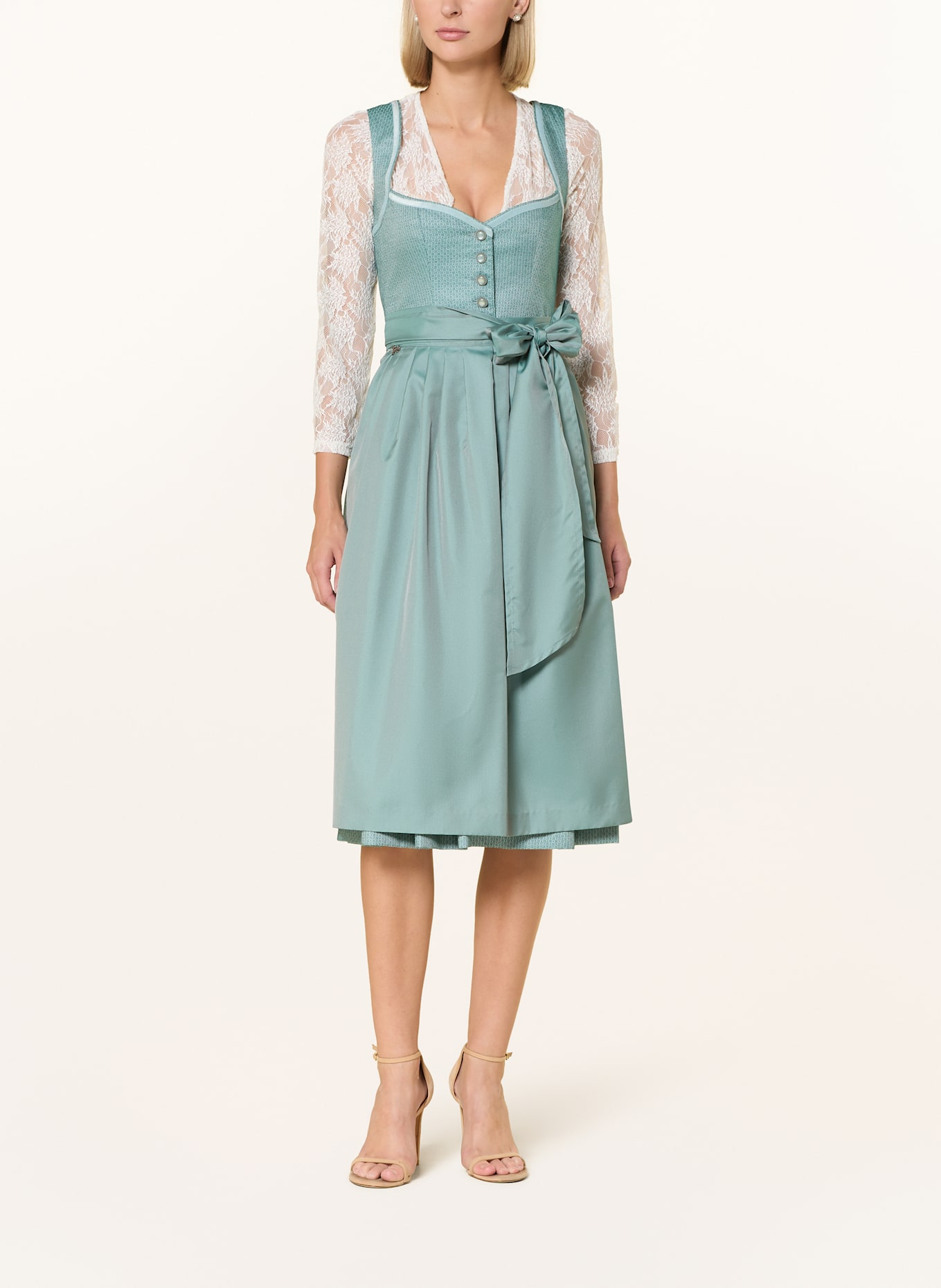 CocoVero Dirndl LIV with 3/4 sleeves: WHITE