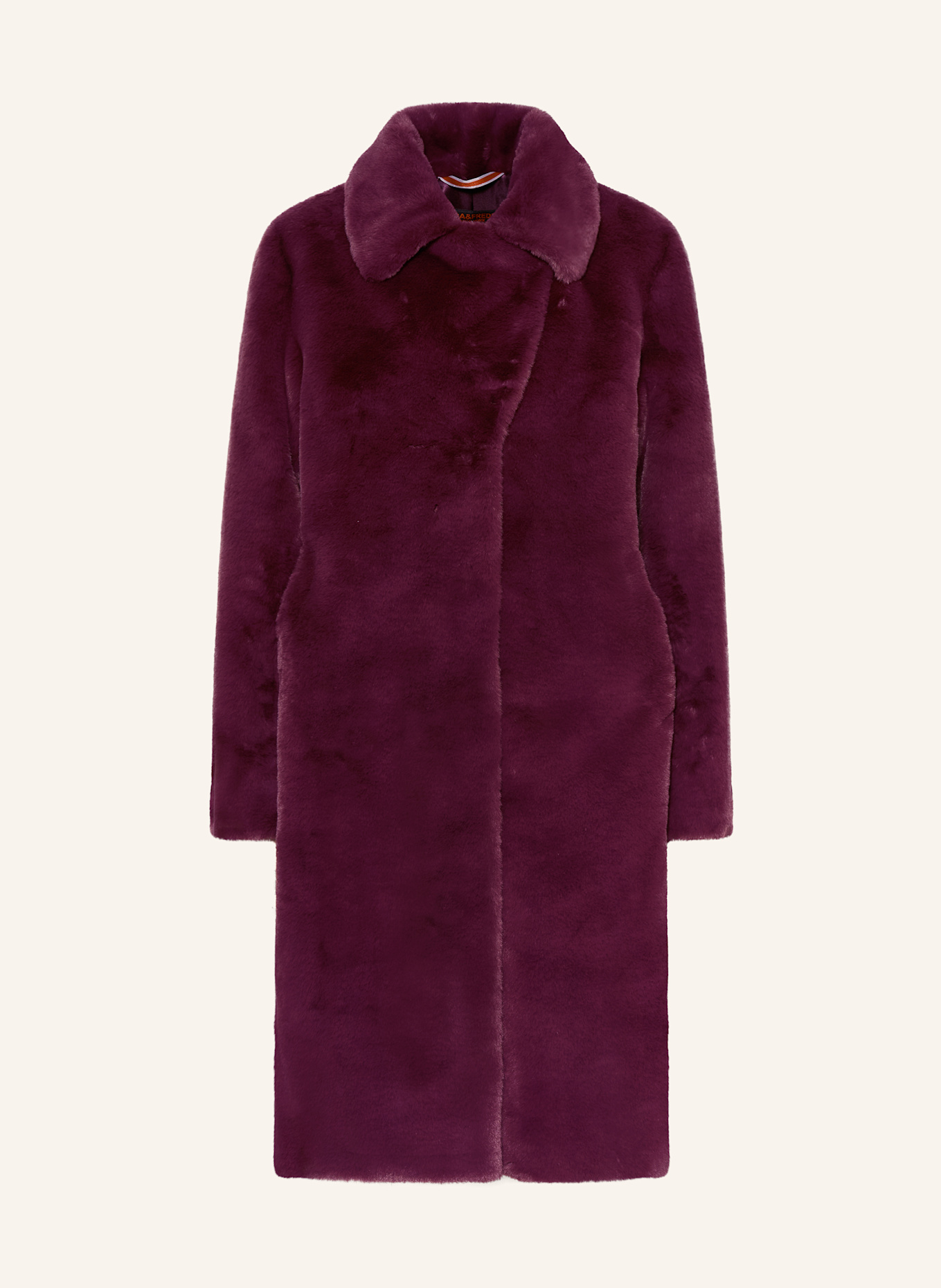 FRIEDA & FREDDIES Kunstfell-Mantel MOONRIVER: DUNKELROT
