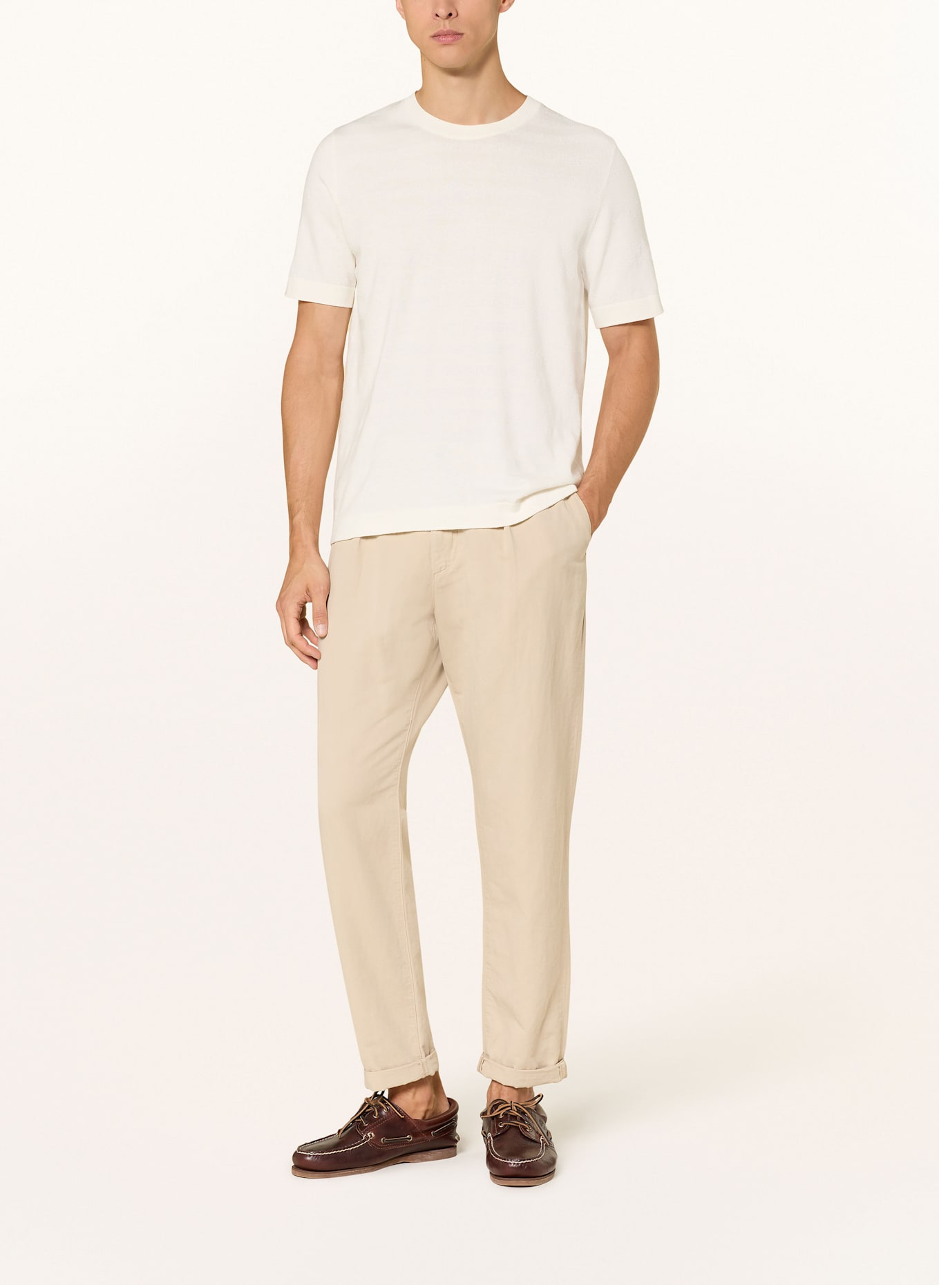 MAERZ MUENCHEN Knit pois shirt: WHITE