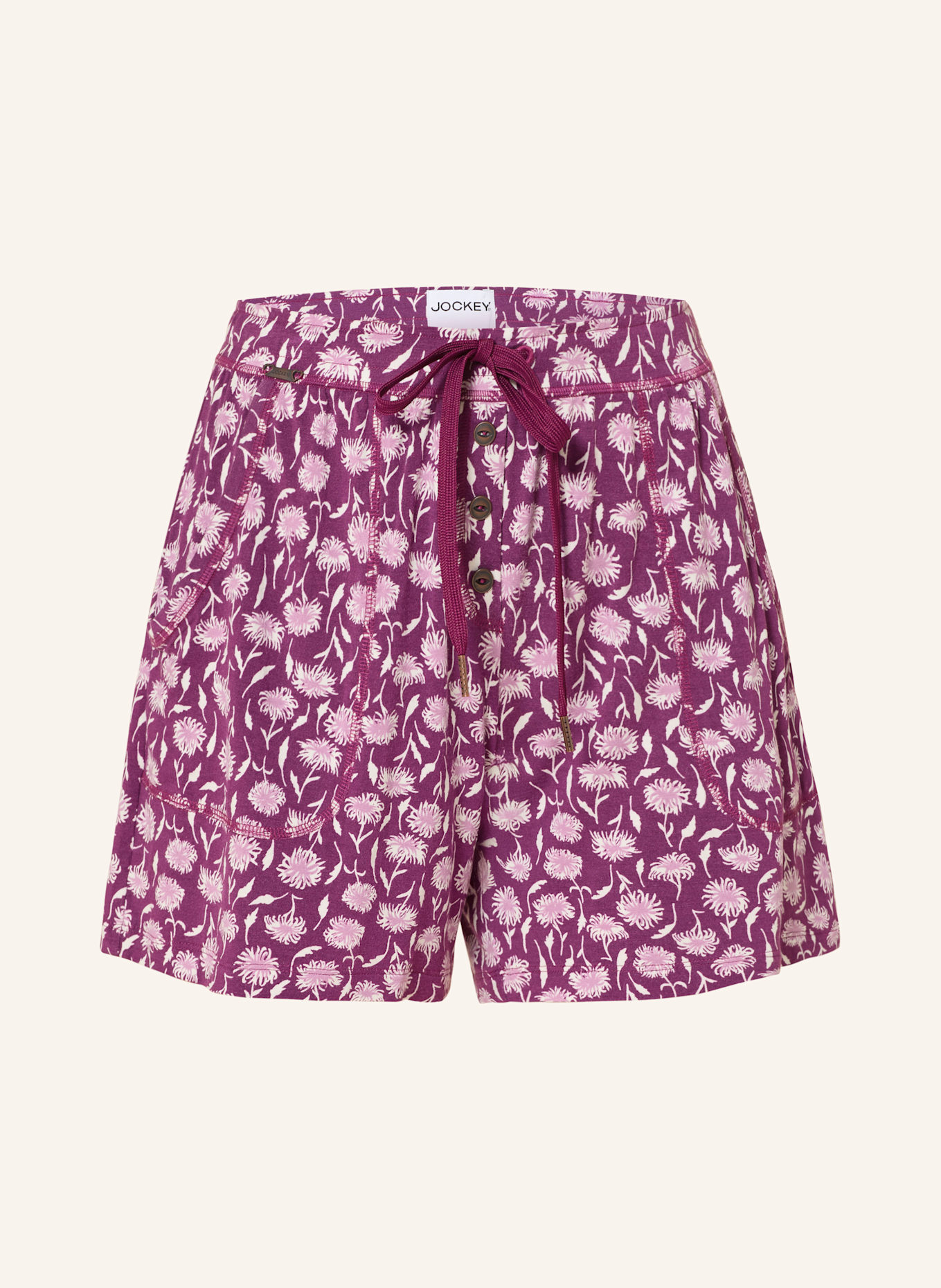 JOCKEY Schlafshorts SUPERSOFT LOUNGE: FUCHSIA/ ECRU