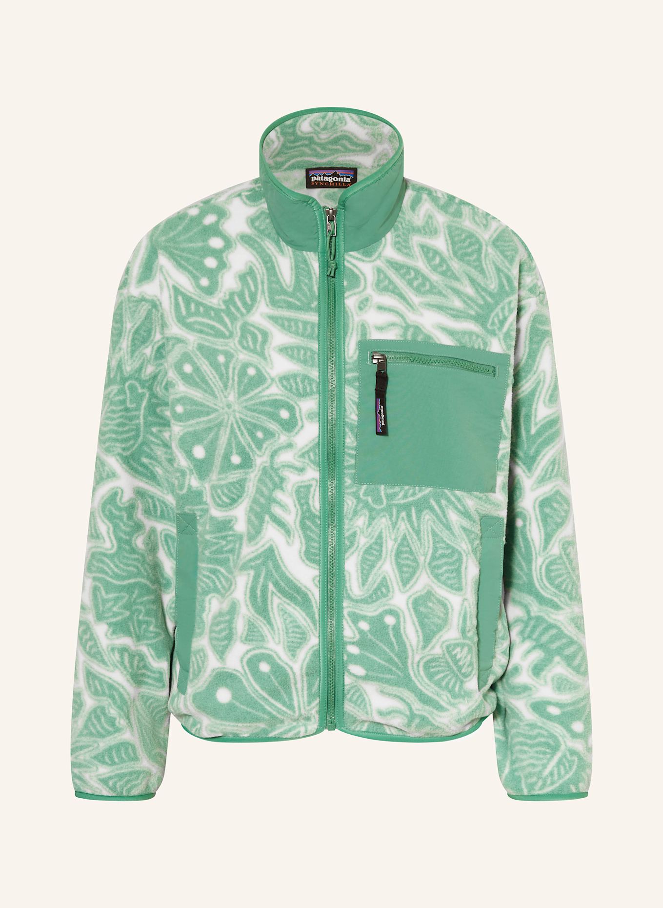 patagonia Kurtka z polaru: BIAŁY / JASNOZIELONY