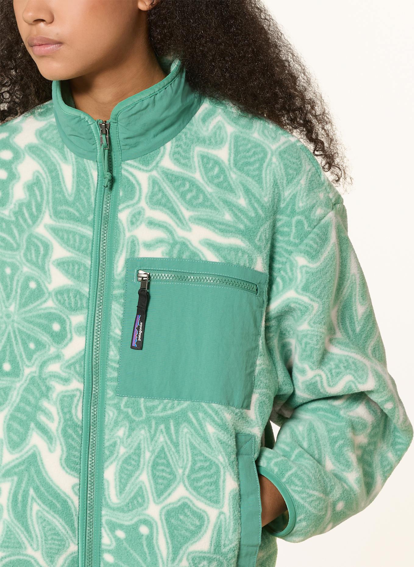 patagonia Kurtka z polaru: BIAŁY / JASNOZIELONY