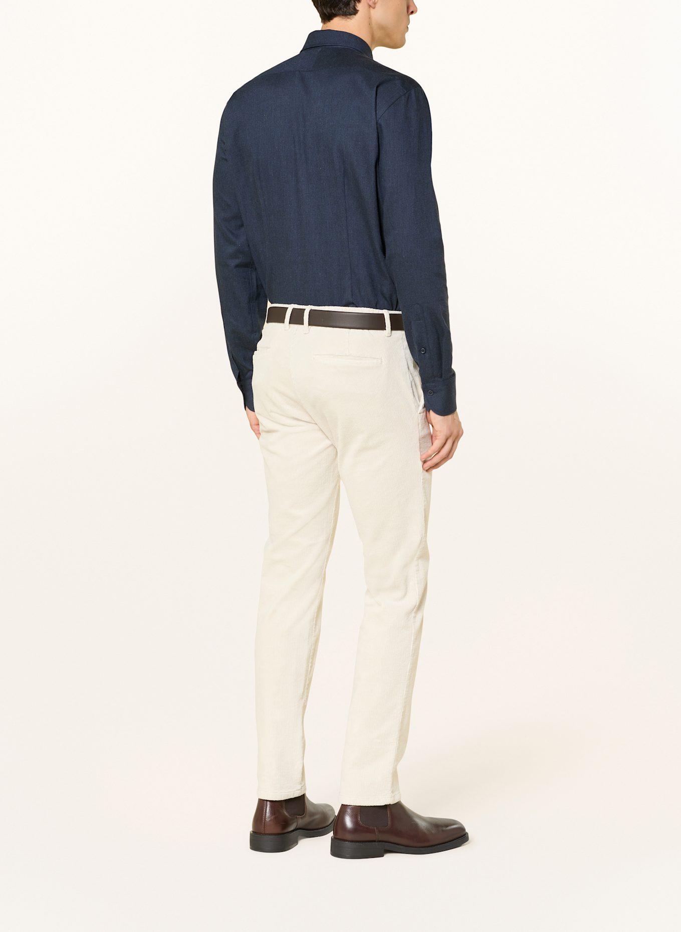 OLYMP SIGNATURE Flanellhemd casual fit: DUNKELBLAU