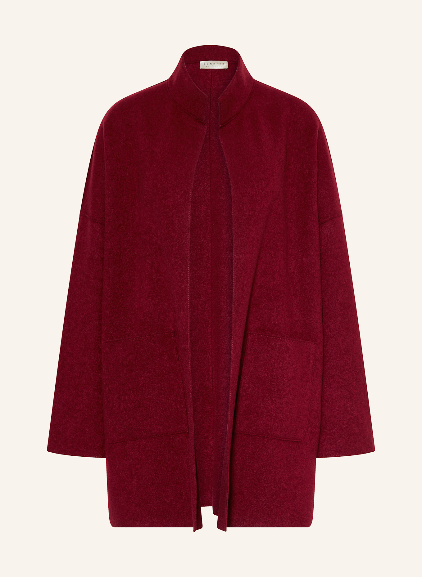 lunaria cashmere Płaszcz z kaszmiru: CIEMNOCZERWONY