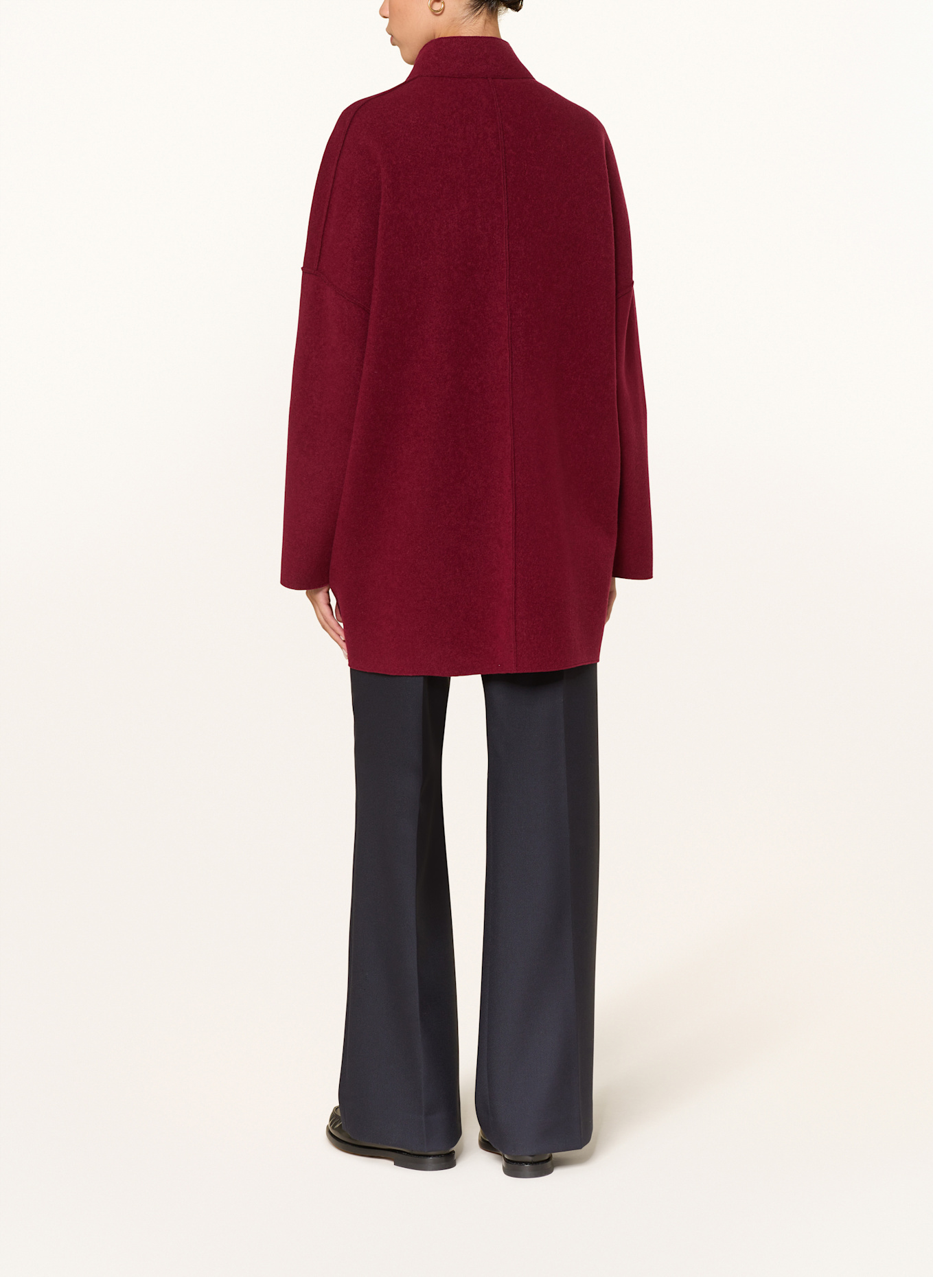 lunaria cashmere Płaszcz z kaszmiru: CIEMNOCZERWONY