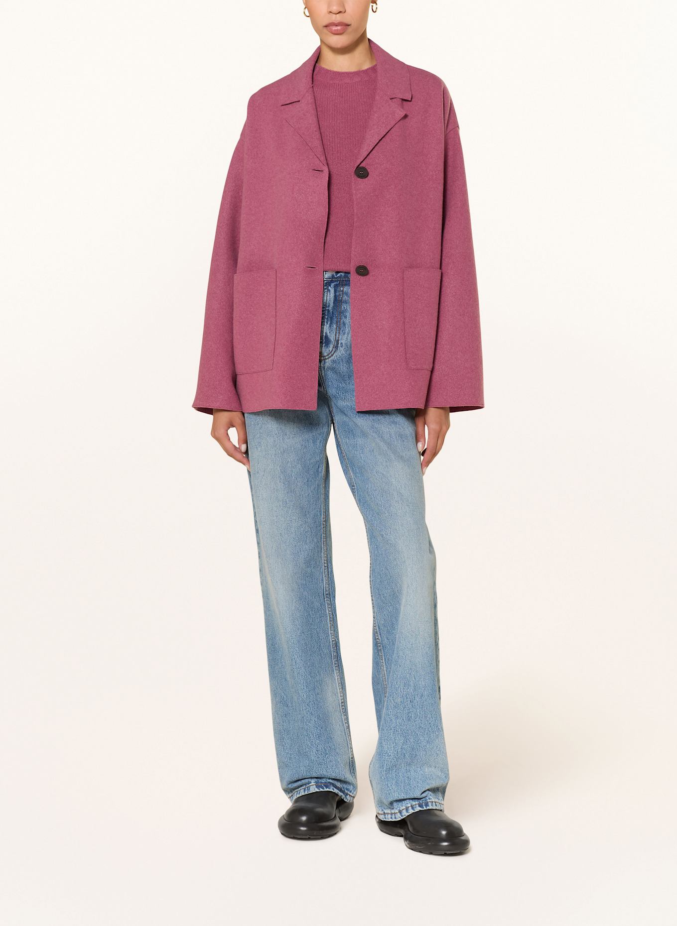 lunaria cashmere Bunda z kašmíru: RŮŽOVÁ