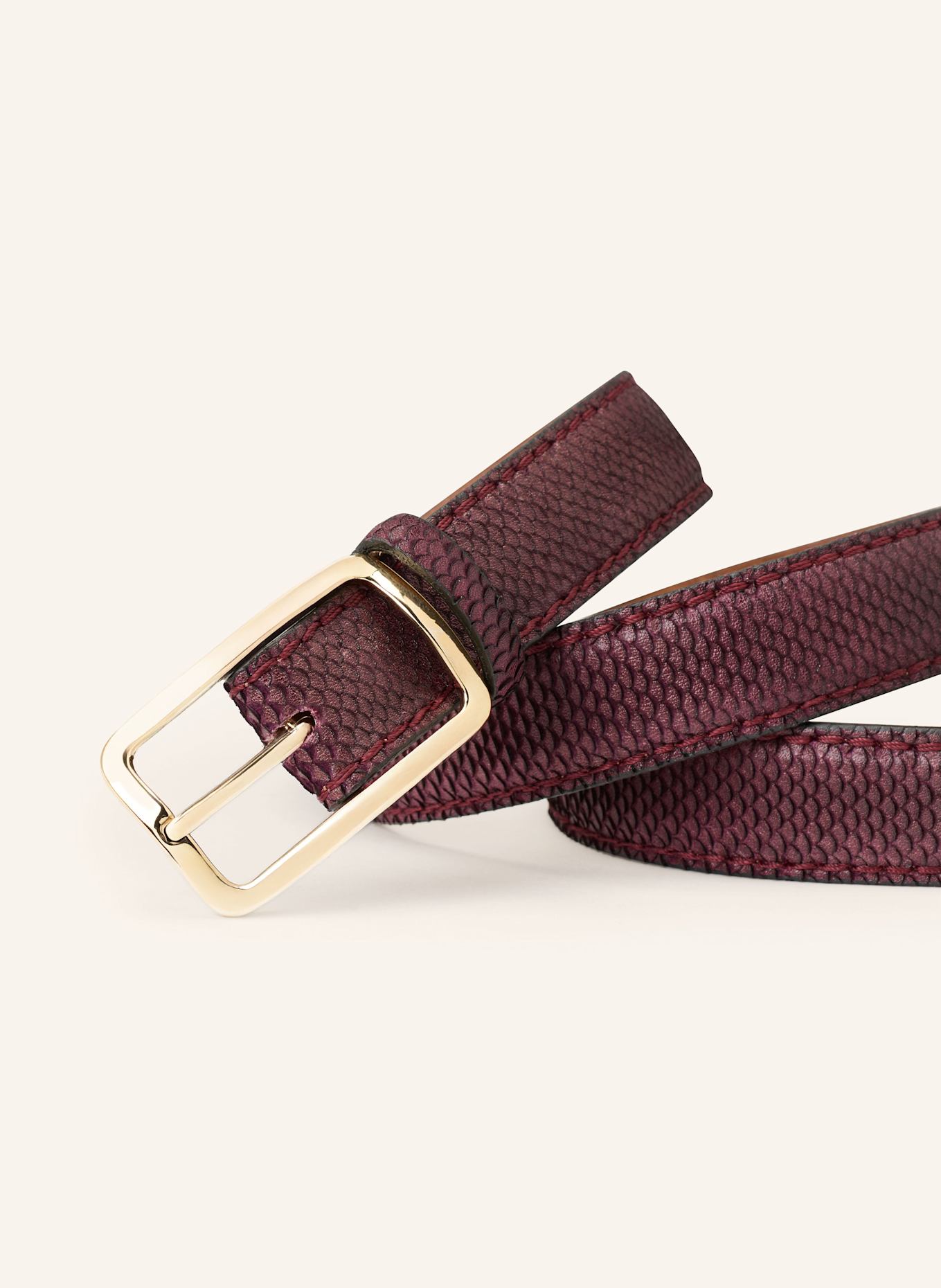 Reptile's House Ledergürtel: DUNKELROT