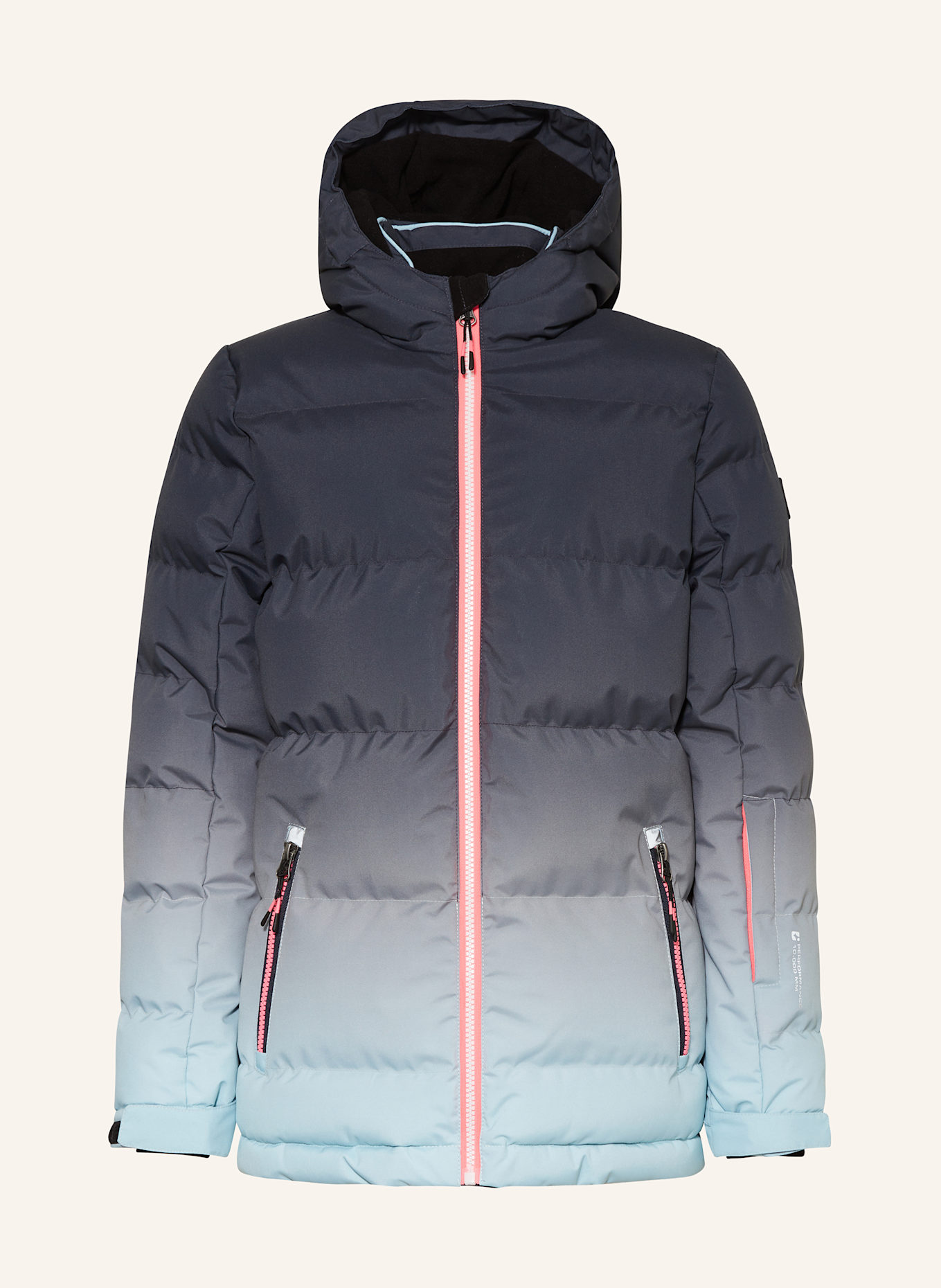 killtec Veste de ski KSW 330: BLEU CLAIR / GRIS FONCÉ