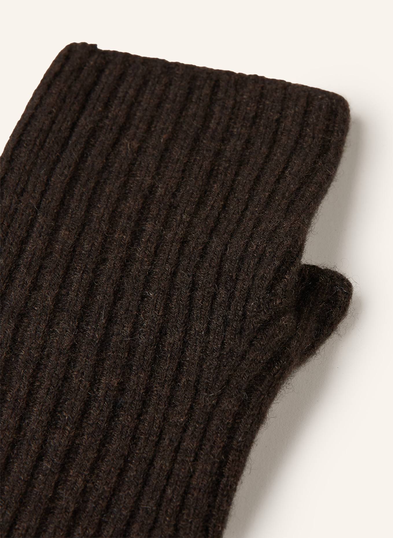 KUJTEN Cashmere-Stulpen KNOKKE: DUNKELBRAUN