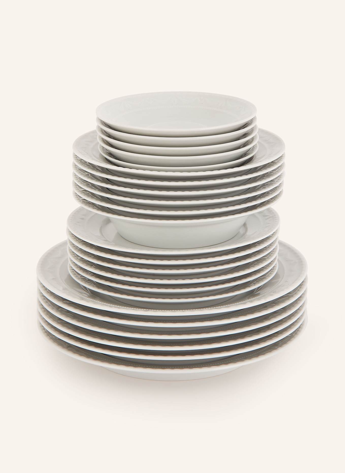 KPM 30-tlg. Geschirr-Set KURLAND: WEISS