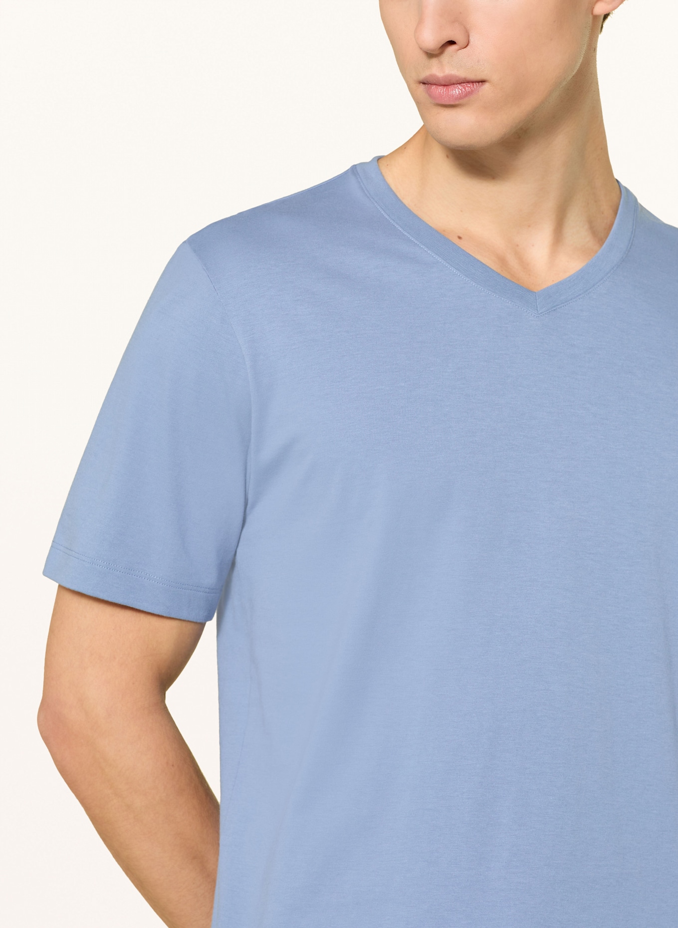 HANRO Schlafshirt LIVING: HELLBLAU