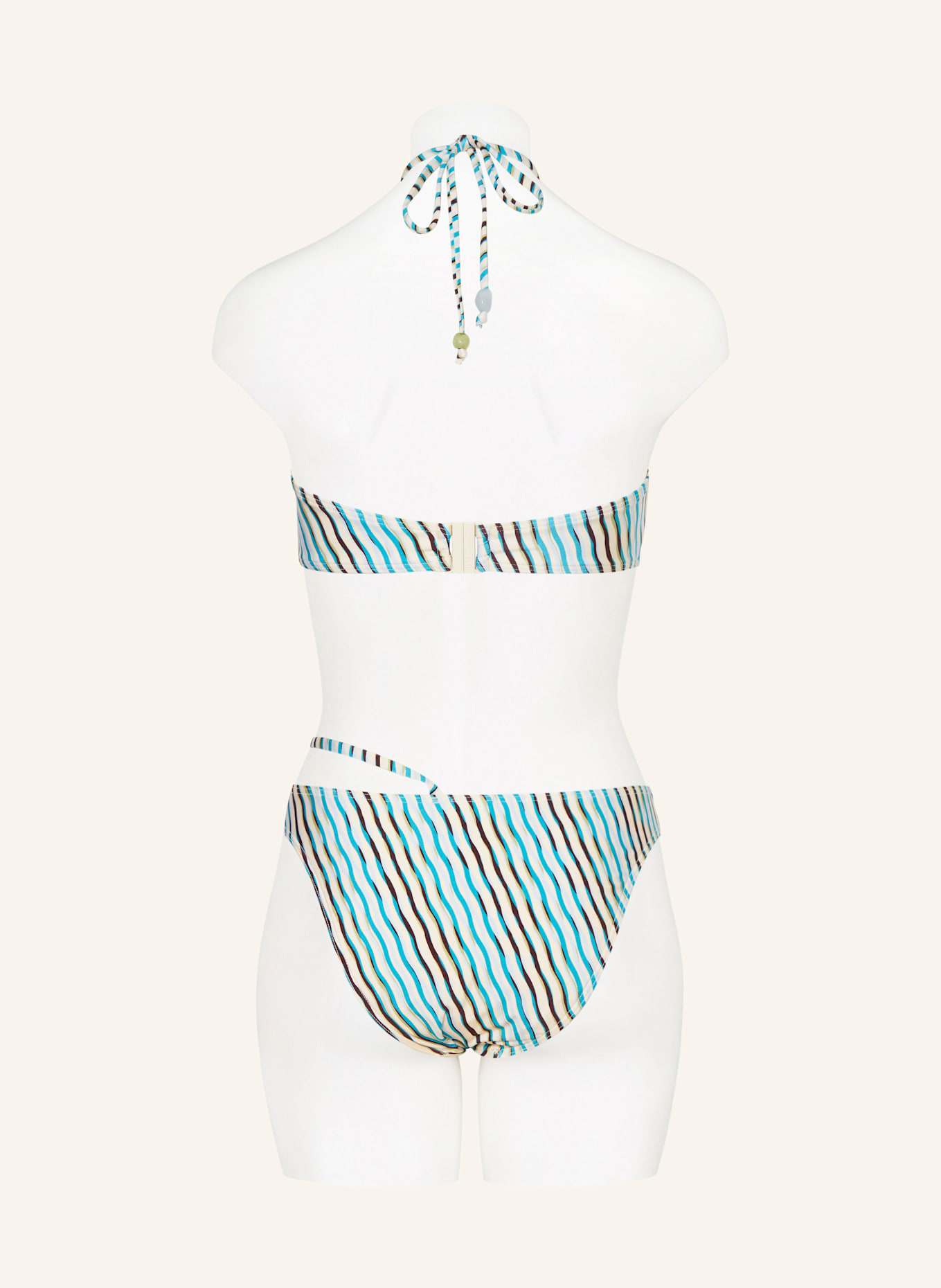 JETS Australia Bandeau-Bikini-Top LOTUS: TÜRKIS/ CREME/ OLIV