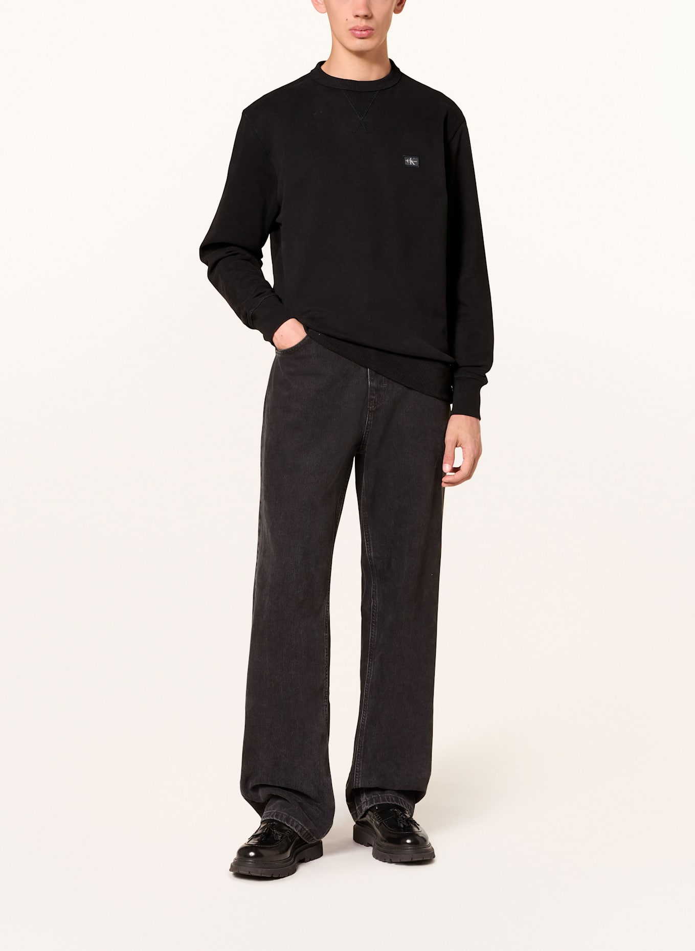 Calvin Klein Jeans Sweatshirt: BLACK
