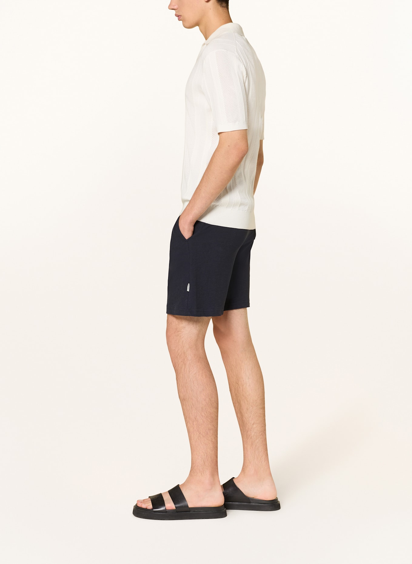 KnowledgeCotton Apparel Jerseyshorts FIG Loose Fit: DUNKELBLAU