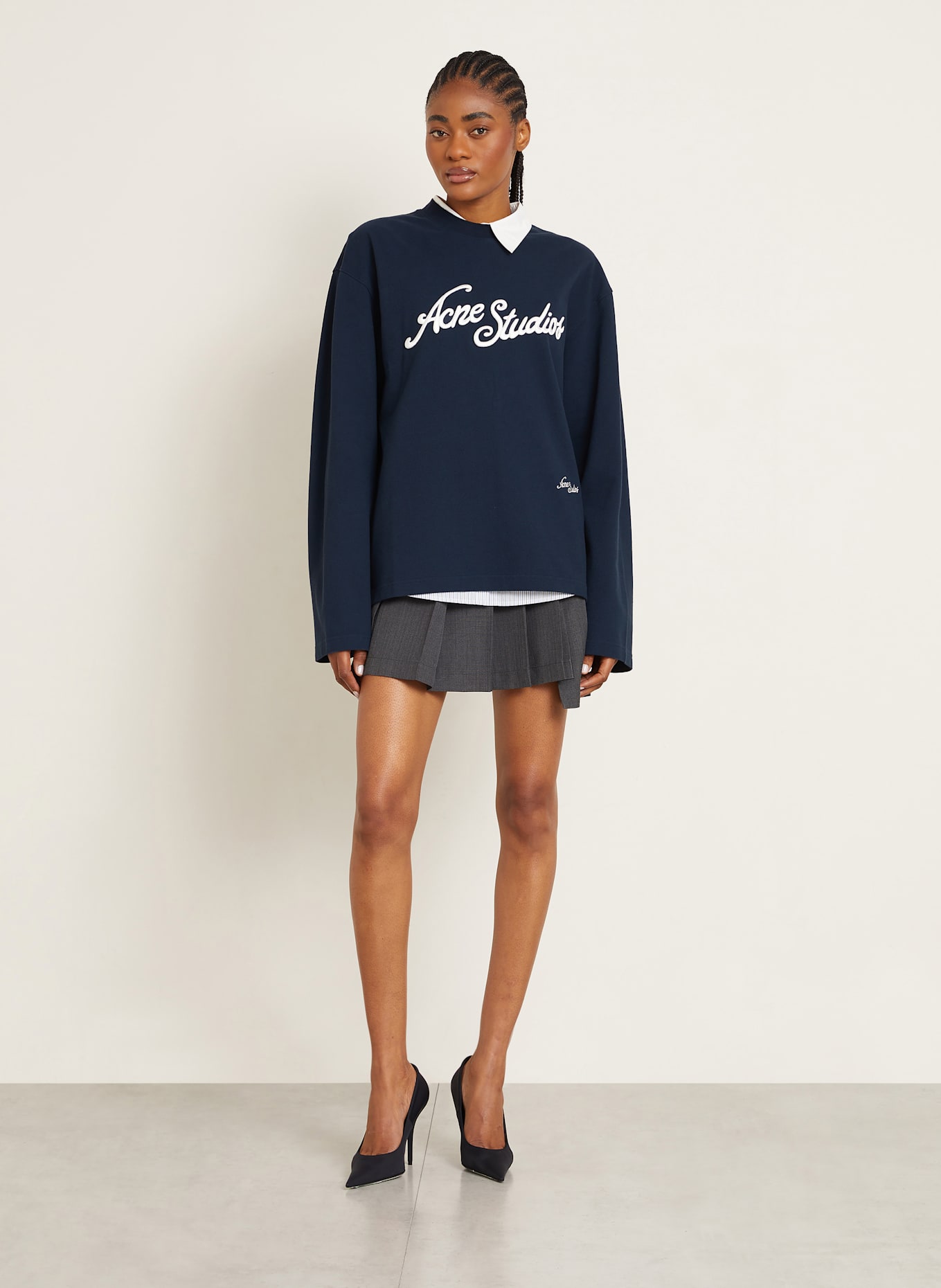 Acne Studios Koszulka z długim rękawem: GRANATOWY