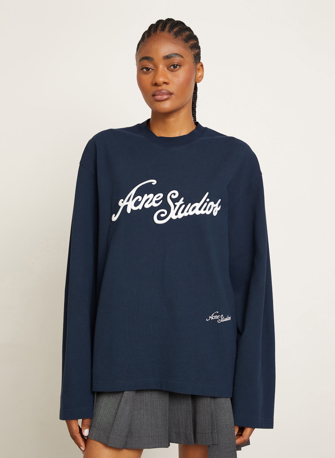 Acne Studios Koszulka z długim rękawem: GRANATOWY