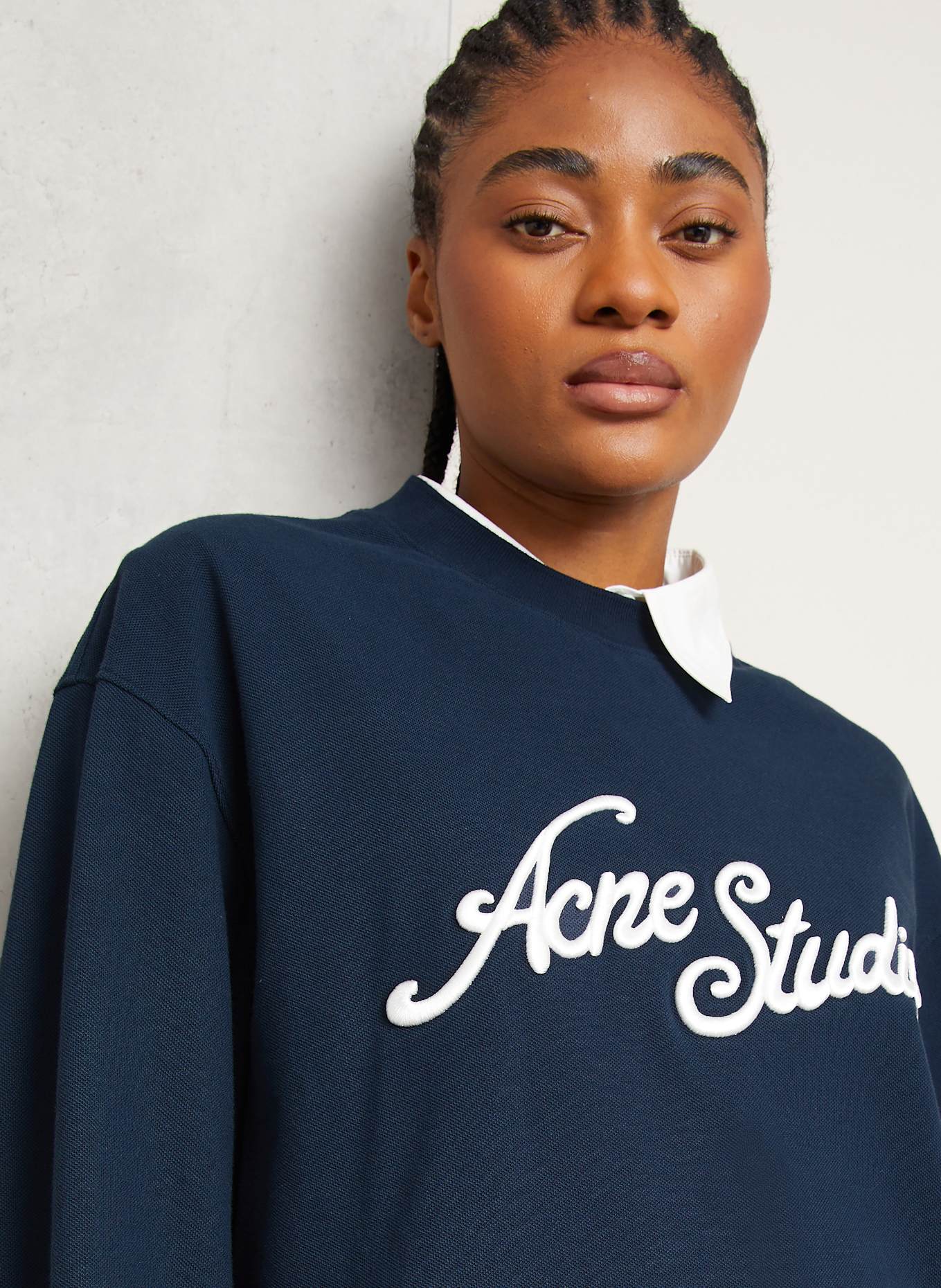 Acne Studios Koszulka z długim rękawem: GRANATOWY
