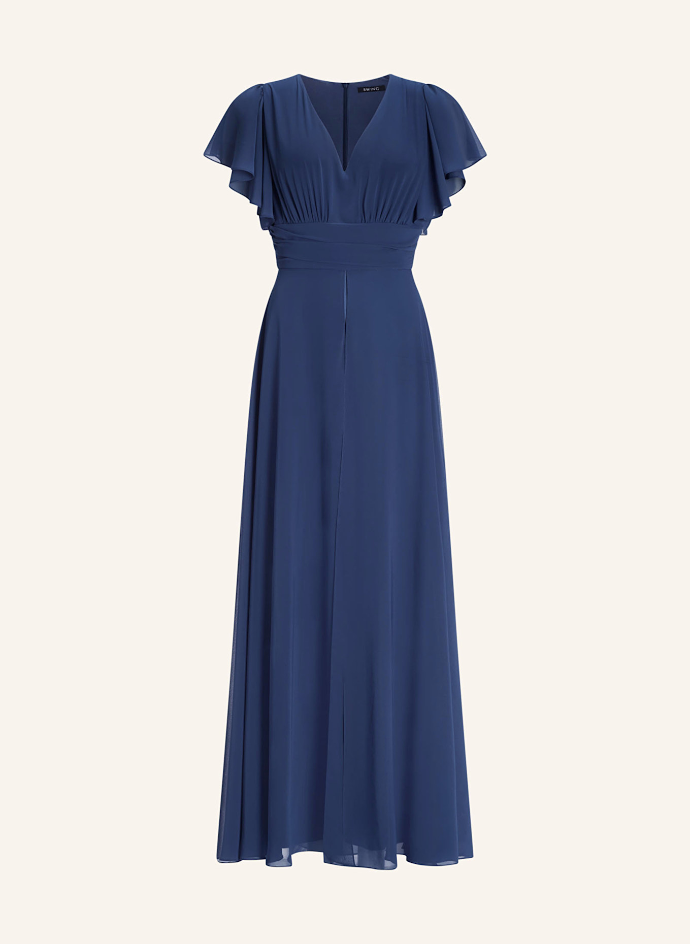 SWING Jumpsuit mit Volants: DUNKELBLAU