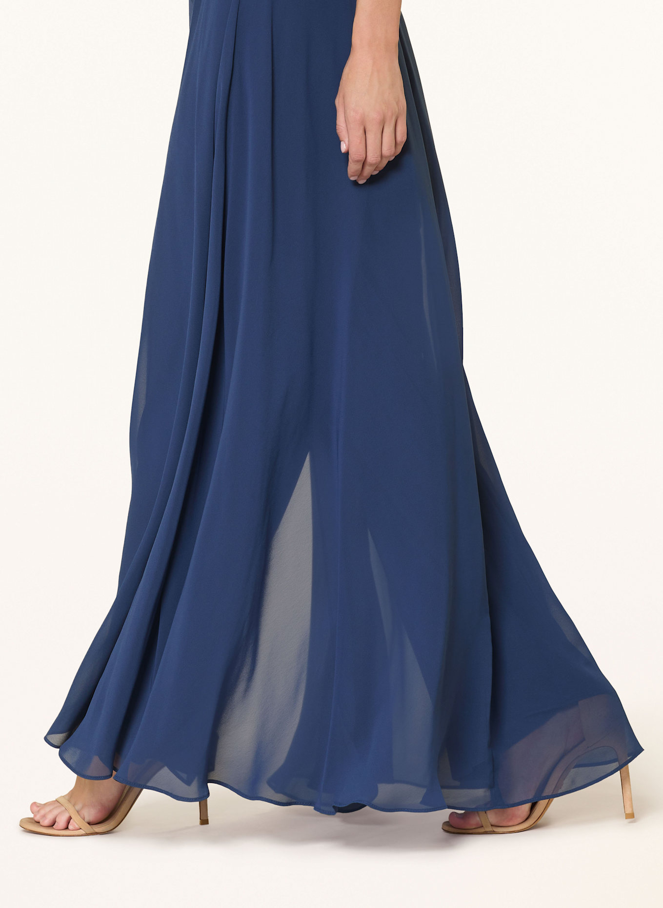 SWING Jumpsuit mit Volants: DUNKELBLAU