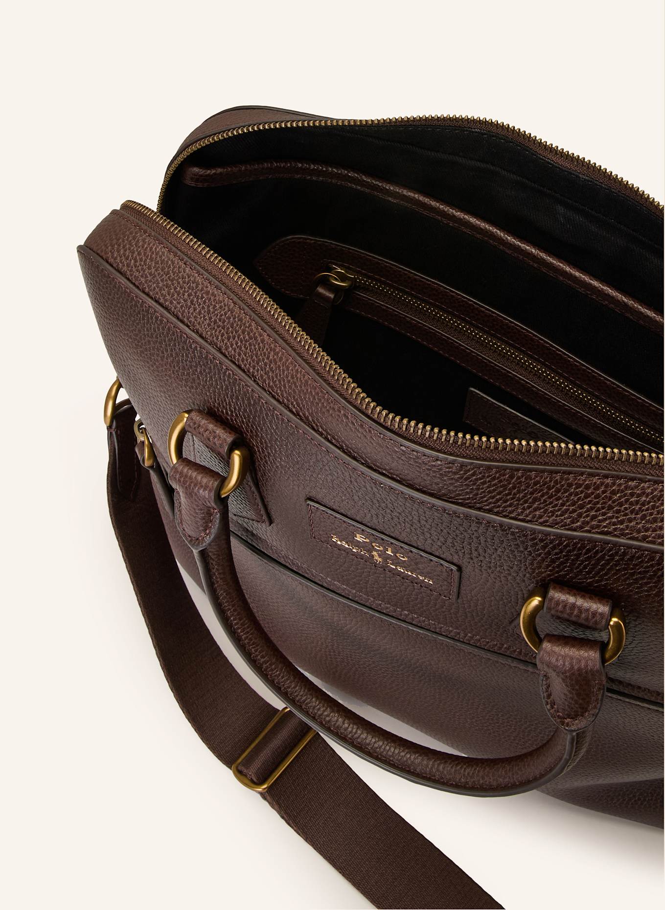 POLO RALPH LAUREN Laptop bag: DARK BROWN