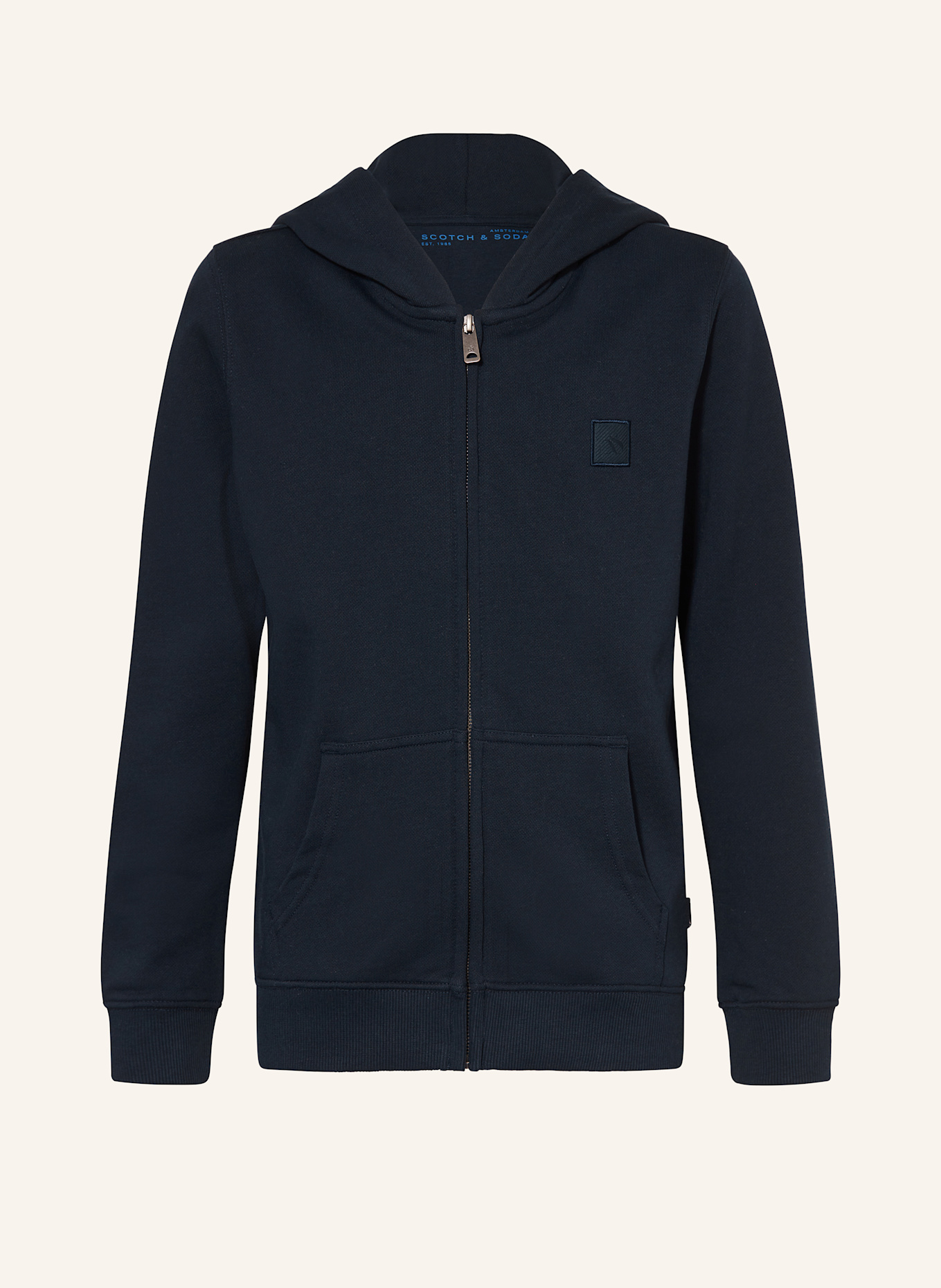 SCOTCH & SODA Sweatjacke CORE: DUNKELBLAU